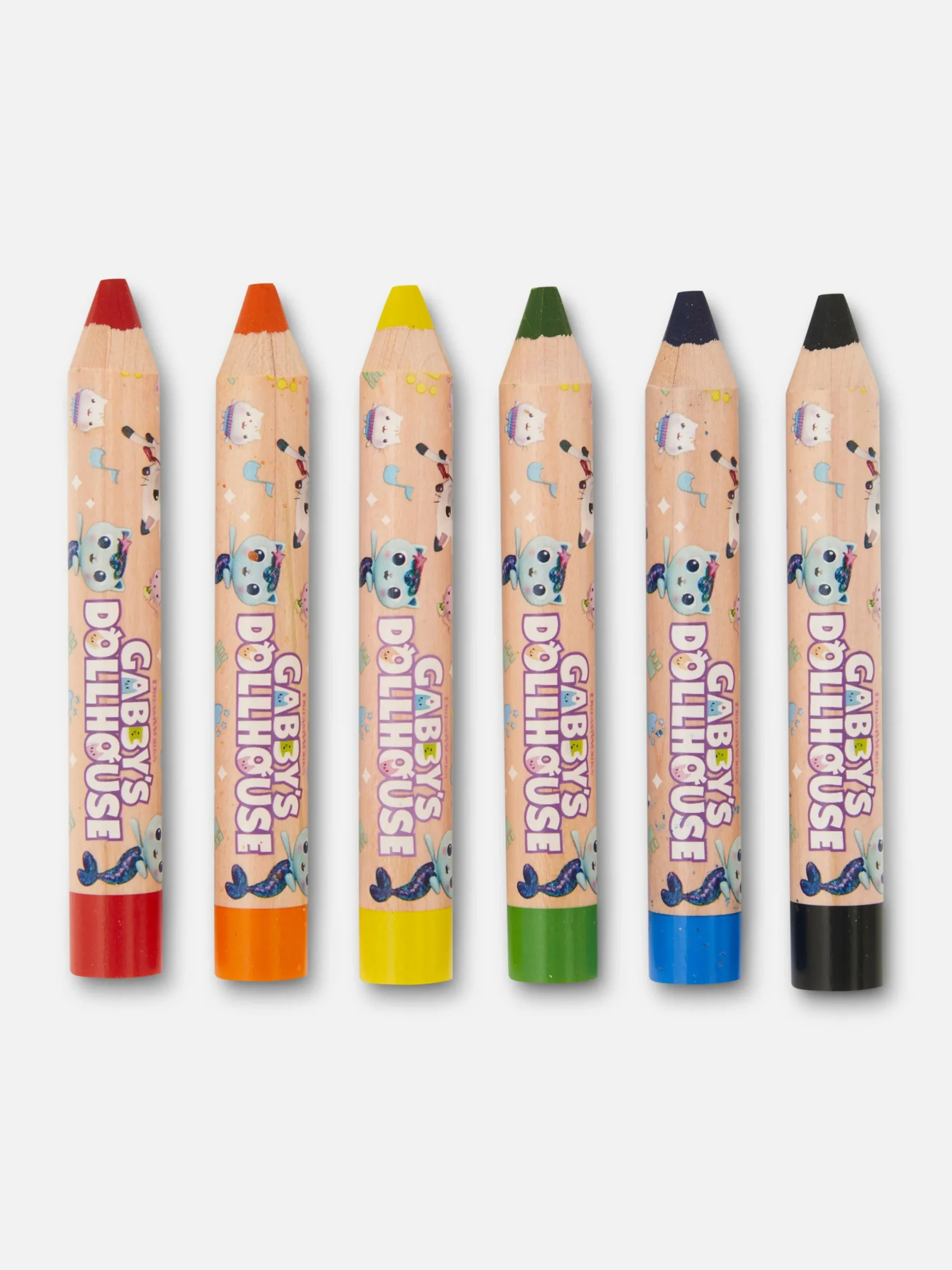 Crayons De Couleur|Primark 6 Crayons à Coloriage Gabby Et La Maison Magique Bleu