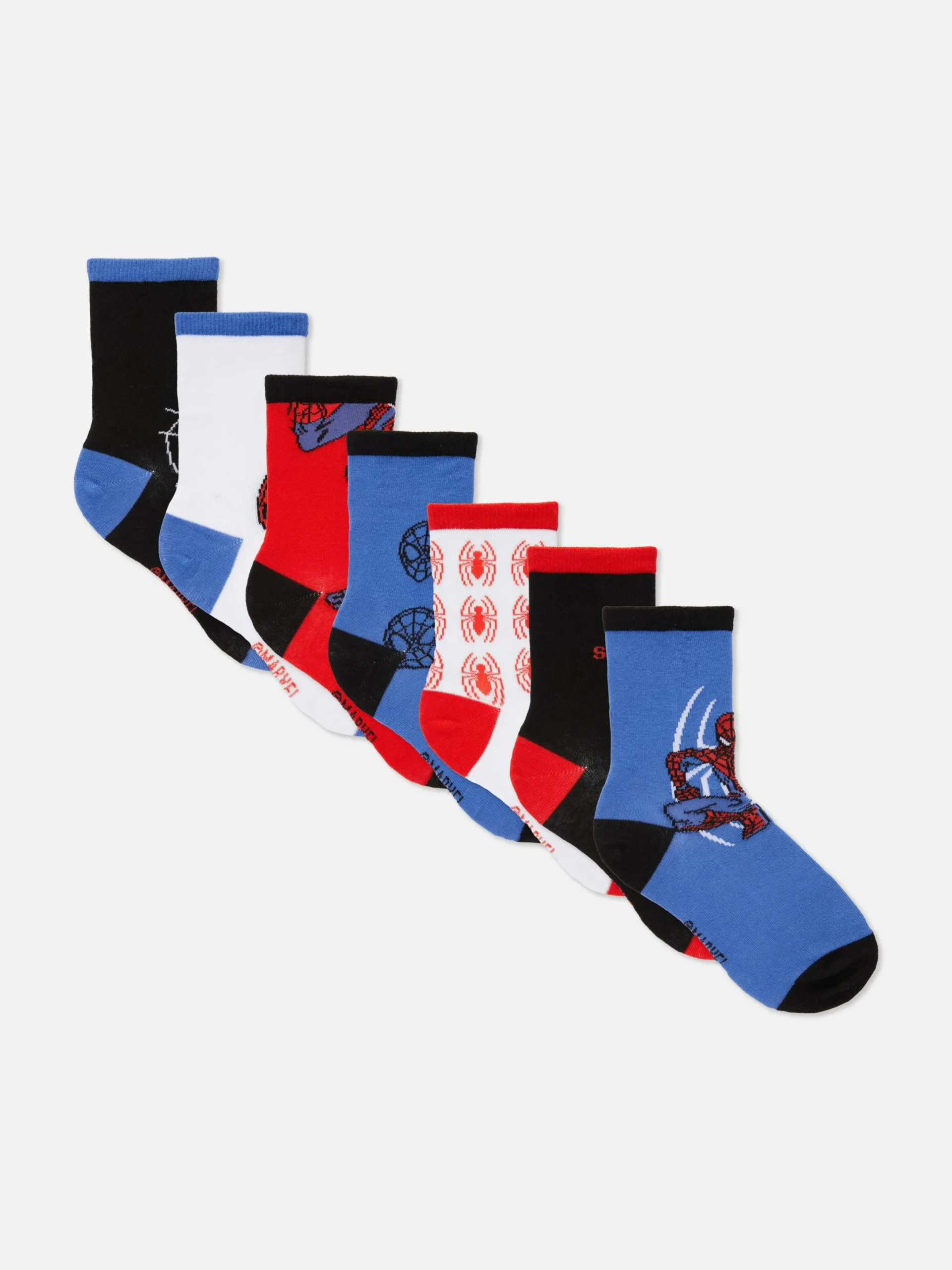 Chaussettes|Primark 7 Paires De Socquettes Marvel Spider-Man Multicolore
