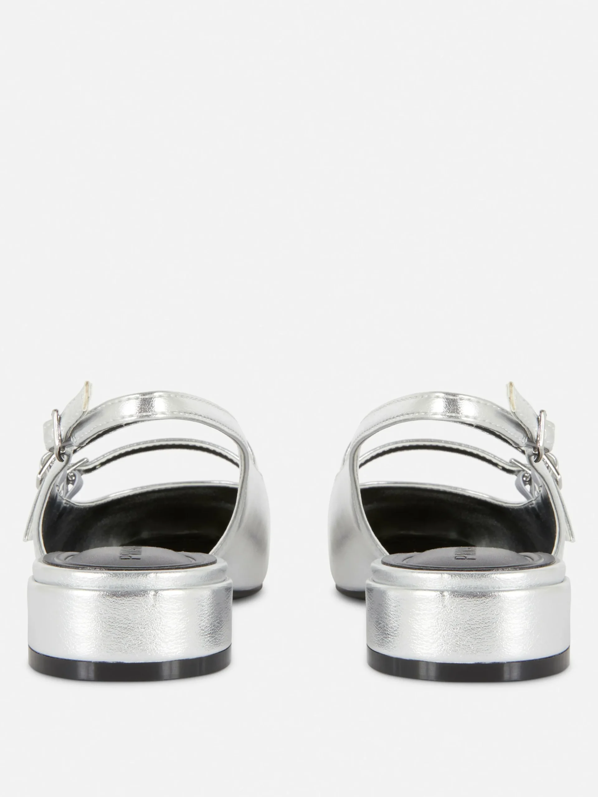 Ballerines|Primark Babies à Talon Ouvert Et Double Bride Argent