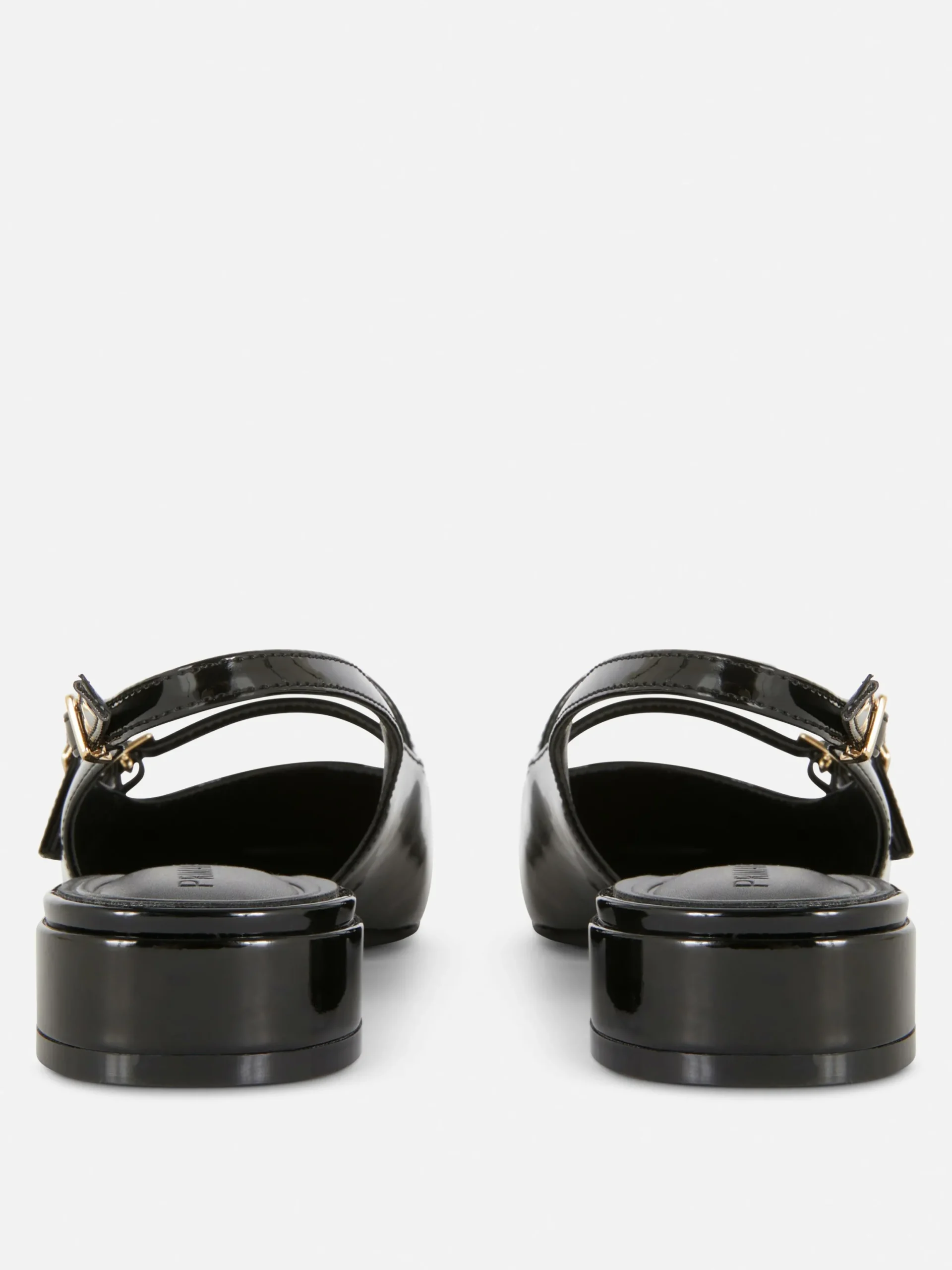 Vêtements Gothiques|Ballerines|Primark Babies à Talon Ouvert Et Double Bride Noir