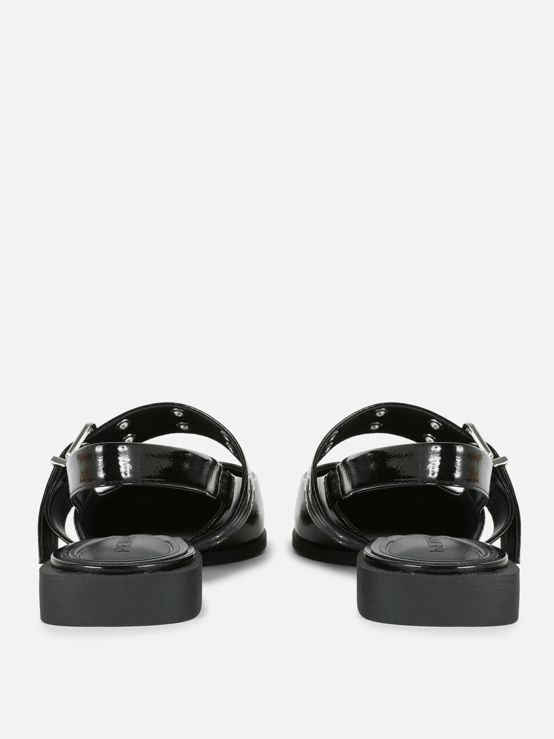 Ballerines|Primark Ballerines à Talon Ouvert Et à Boucle Noir