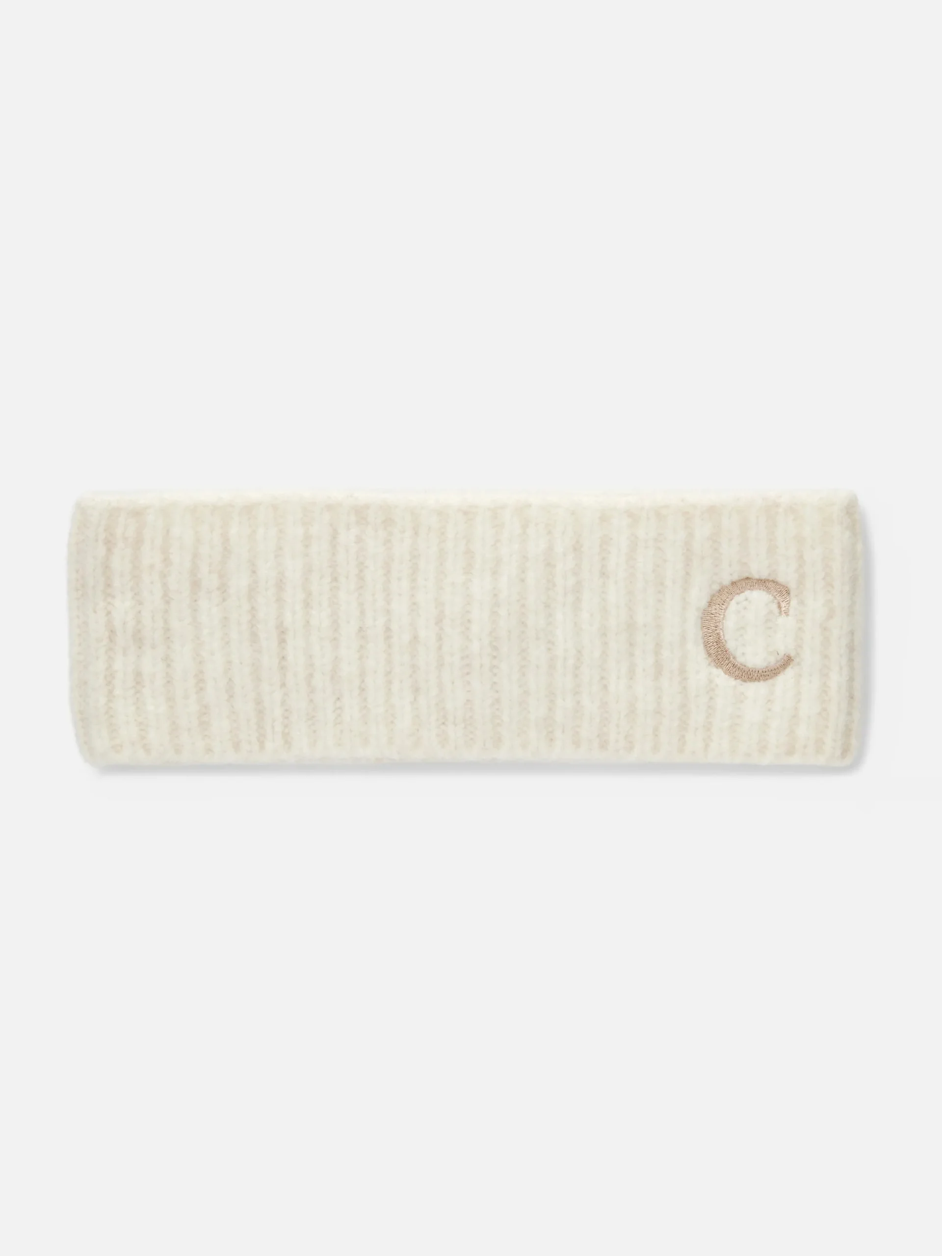 Accessoires Cheveux|Chapeaux, Gants Et Écharpes|Primark Bandeau En Tricot Avec Initiale Brodée Crème