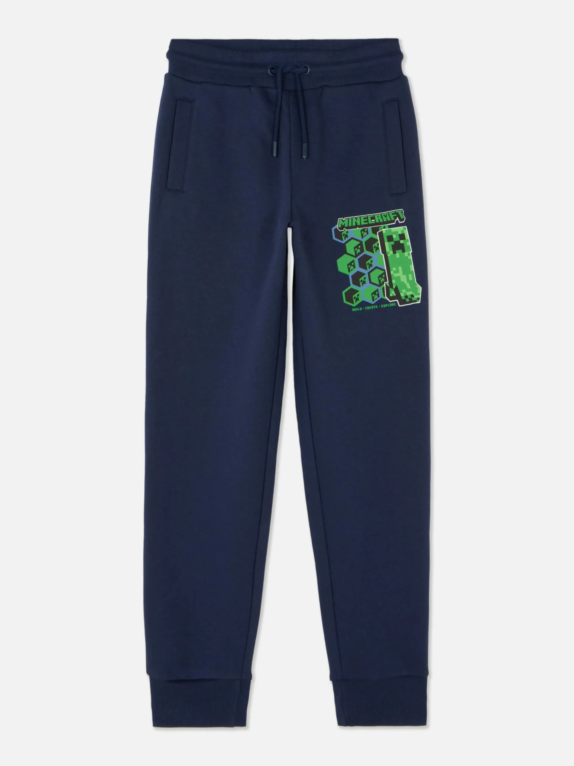 Bas De Jogging|Primark Bas De Jogging à Cordon De Serrage Minecraft Bleu marine