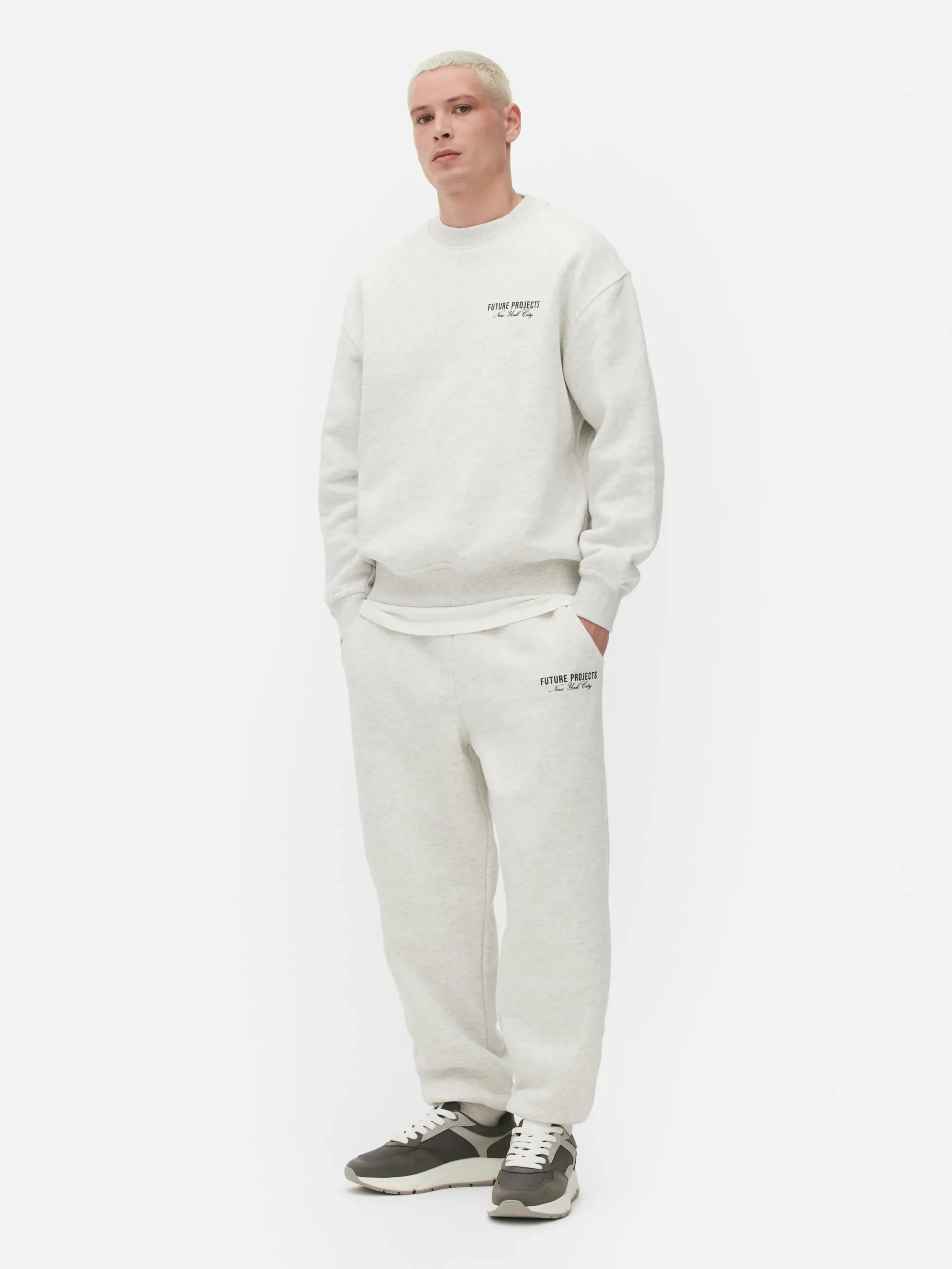 Bas De Jogging|Primark Bas De Jogging à Revers Future Projects Gris chiné