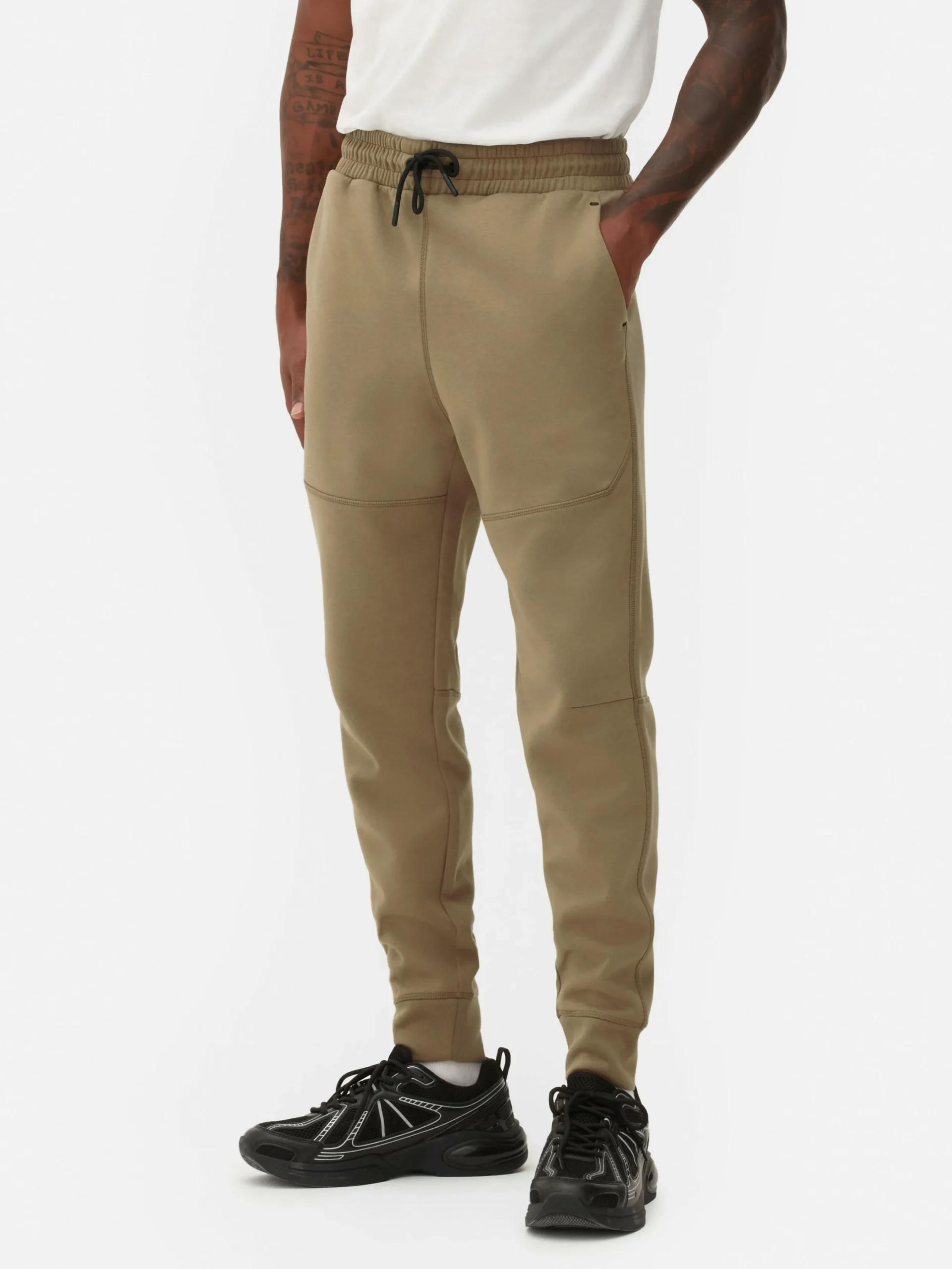 Vêtements De Sport|Bas De Jogging|Primark Bas De Jogging Contrecollé Coupe Slim Grège