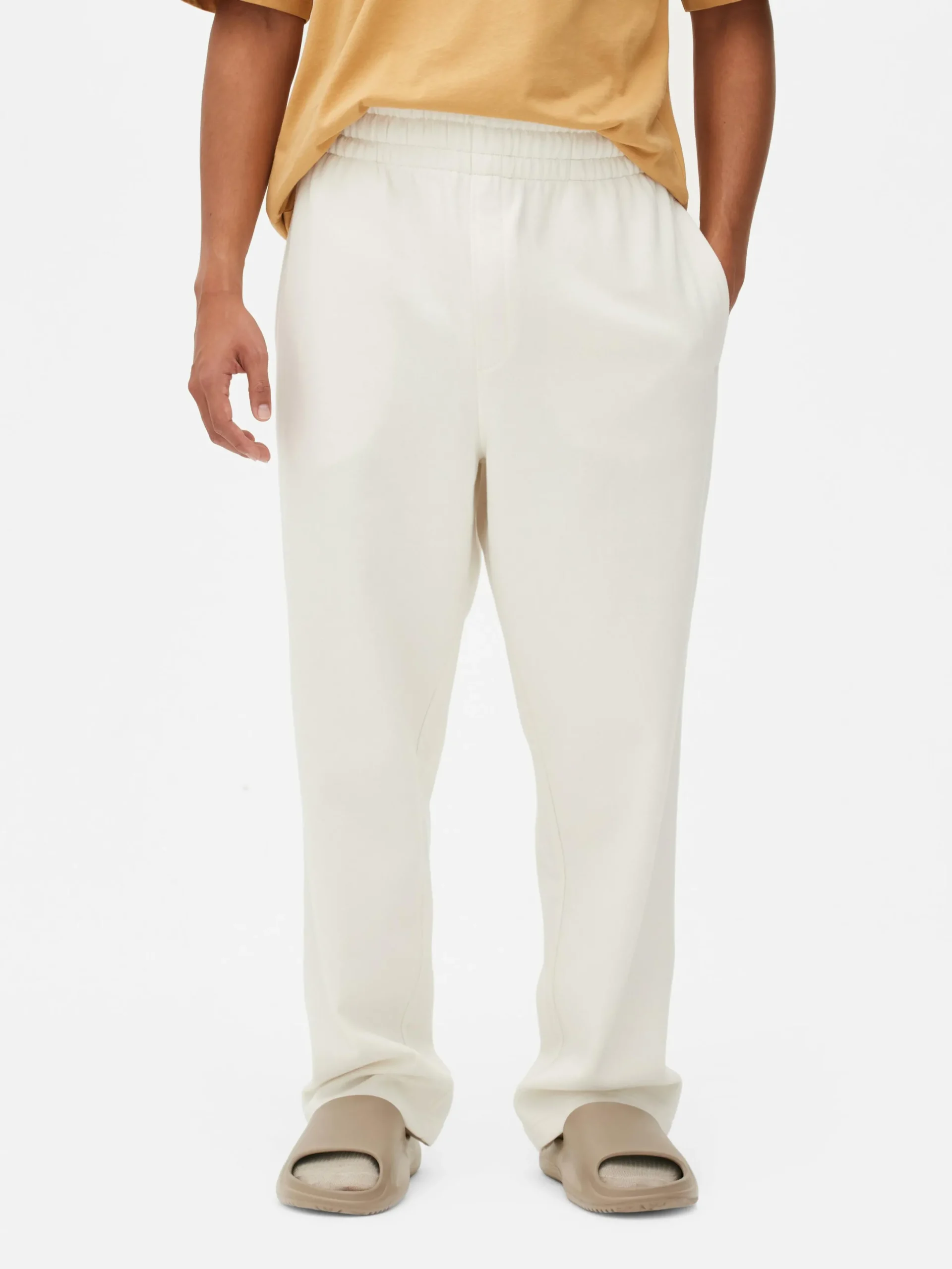Bas De Jogging|Primark Bas De Jogging Coupe Droite Essential Écru