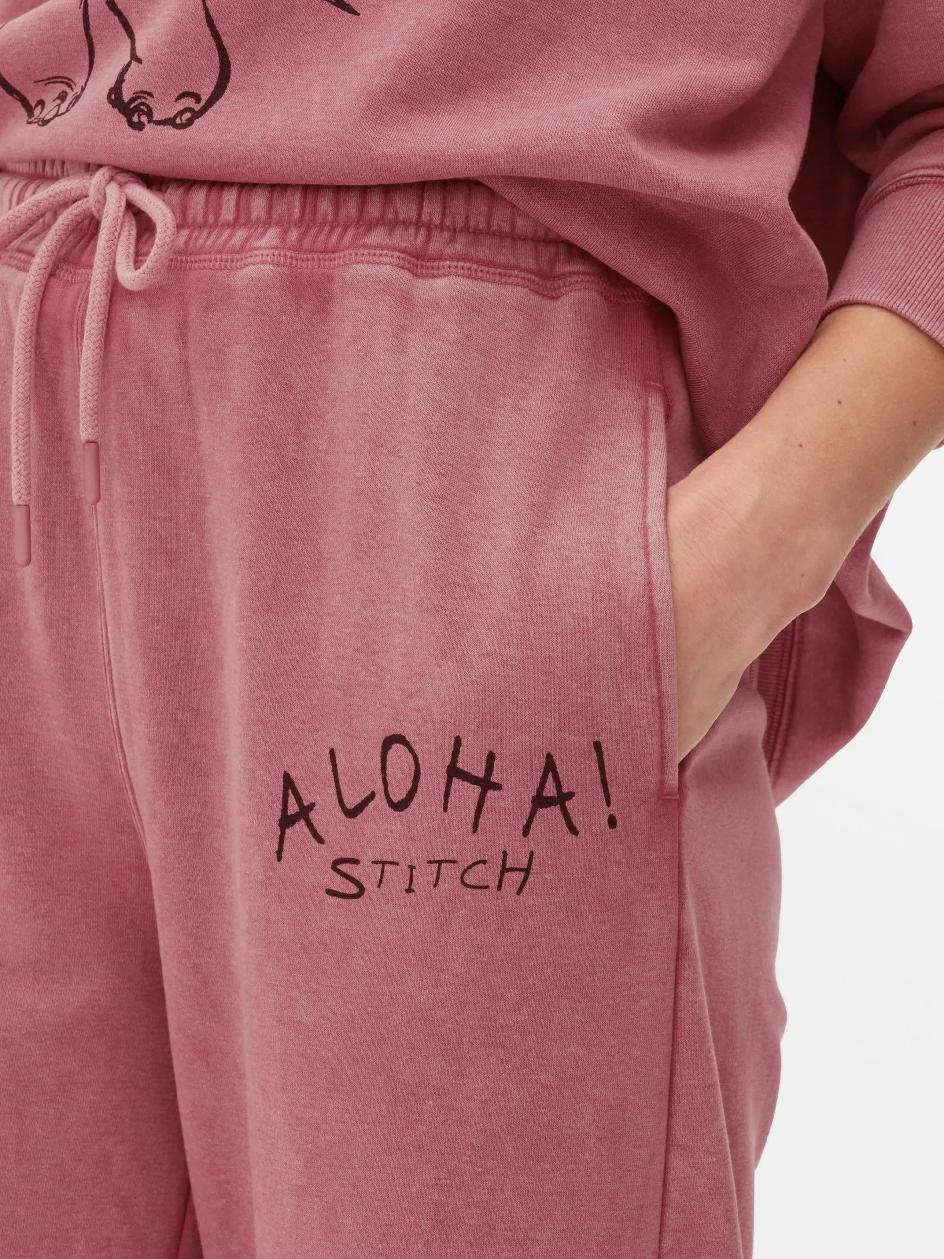 Bas De Jogging|Primark Bas De Jogging Droit à Coordonner Disney Stitch Rose