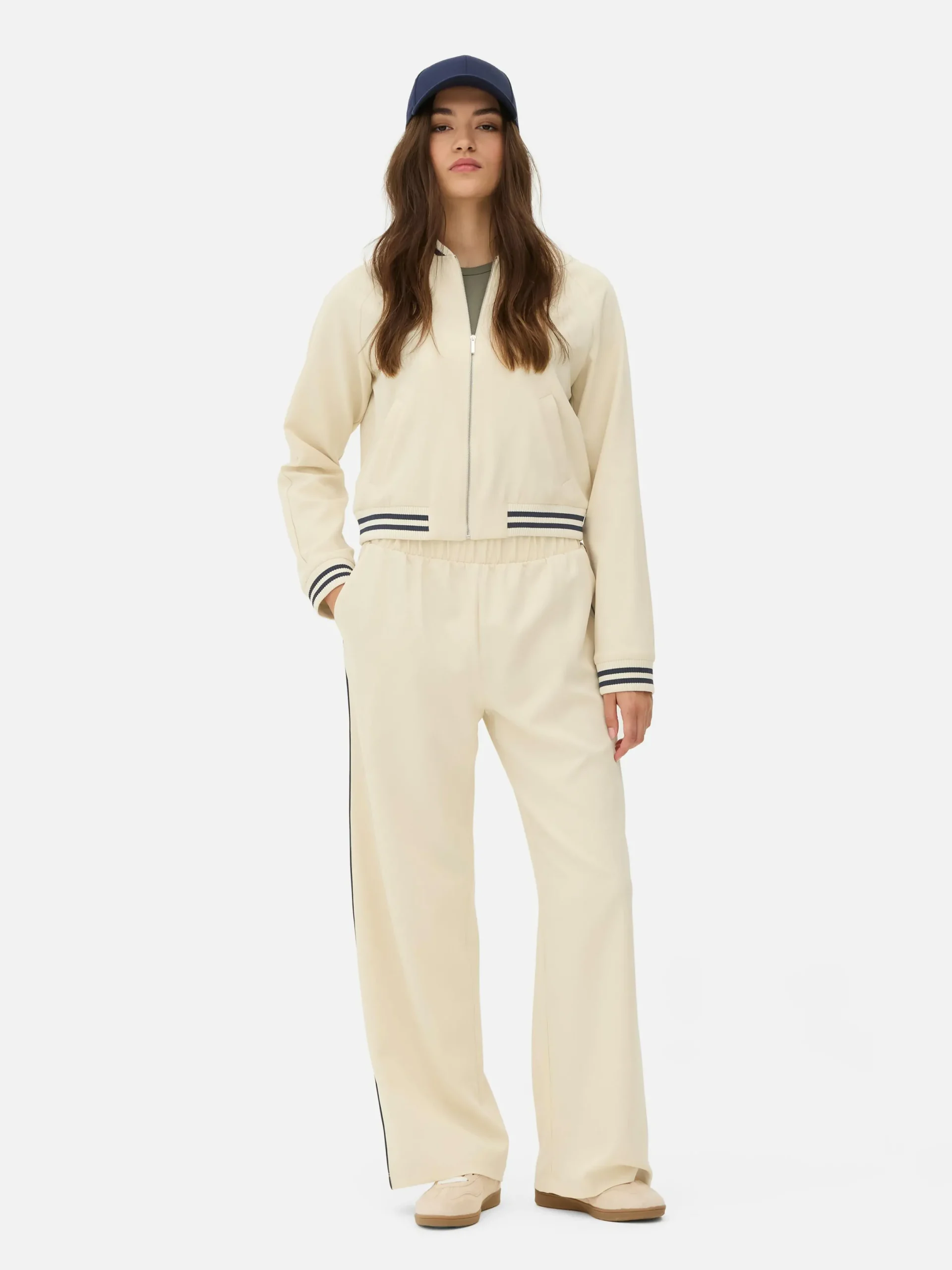 Bas De Jogging|Primark Bas De Jogging Large Rayé à Coordonner Grège