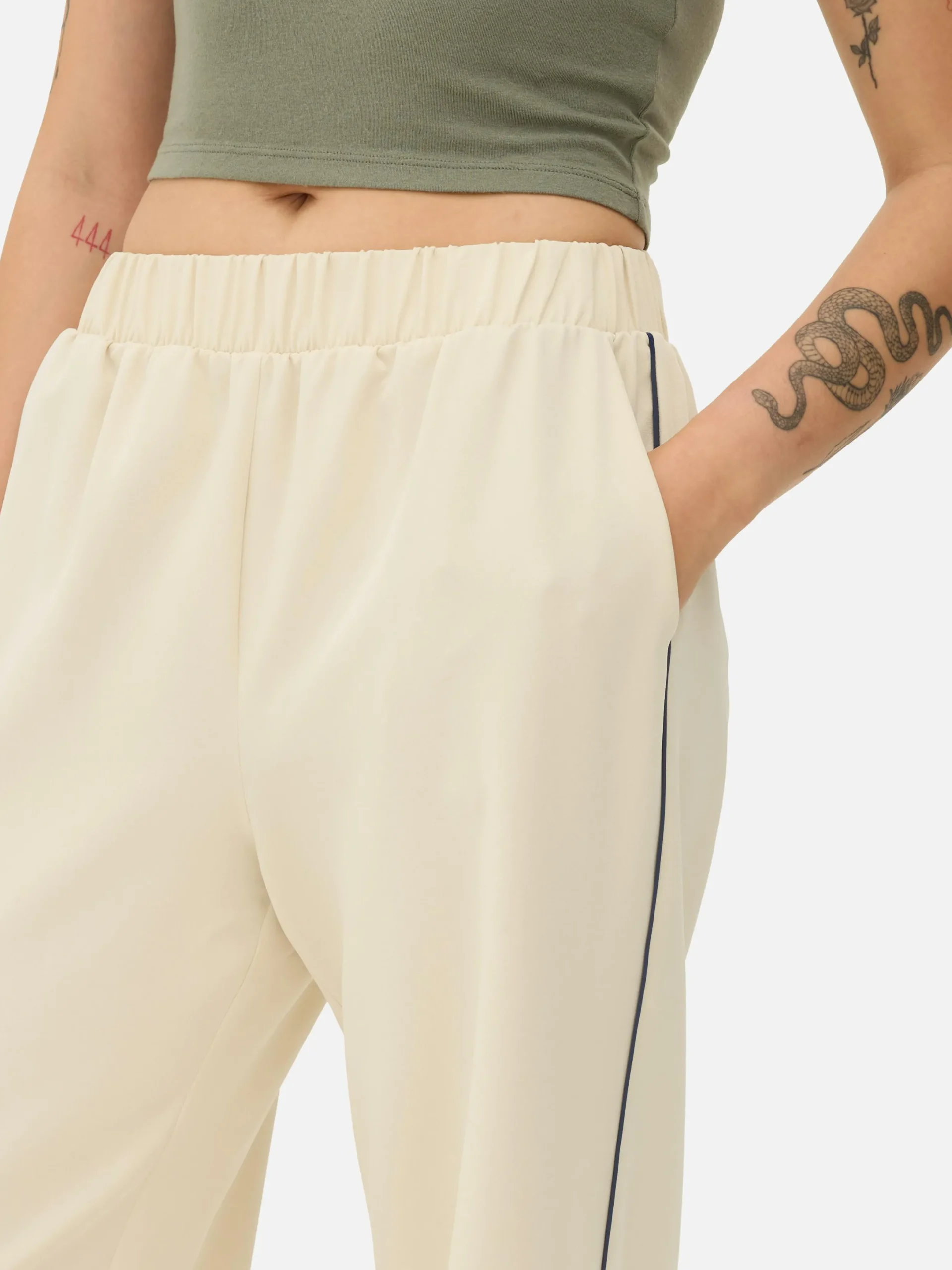 Bas De Jogging|Primark Bas De Jogging Large Rayé à Coordonner Grège