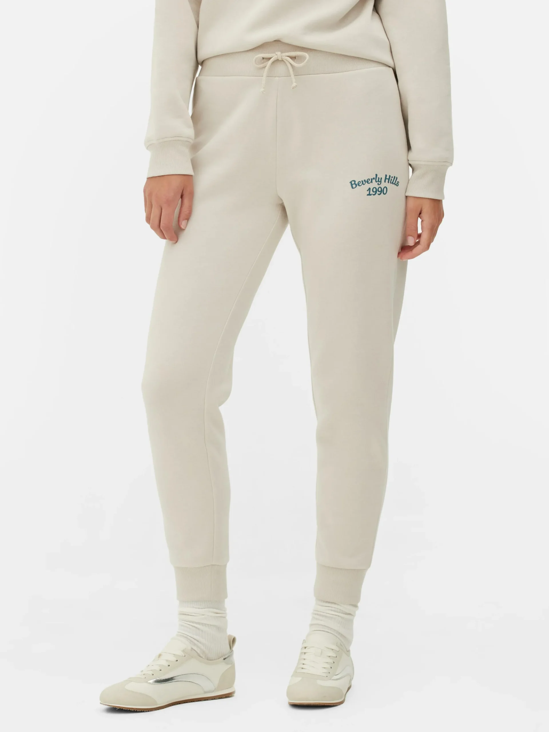Bas De Jogging|Primark Bas De Jogging Skinny Graphique Crème