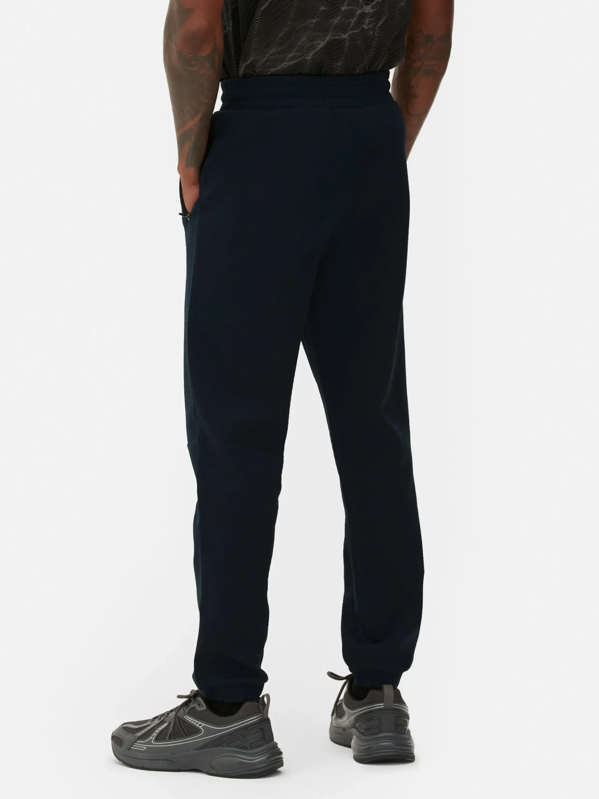 Vêtements De Sport|Bas De Jogging|Primark Bas De Jogging Texturé à Taille élastiquée Bleu marine