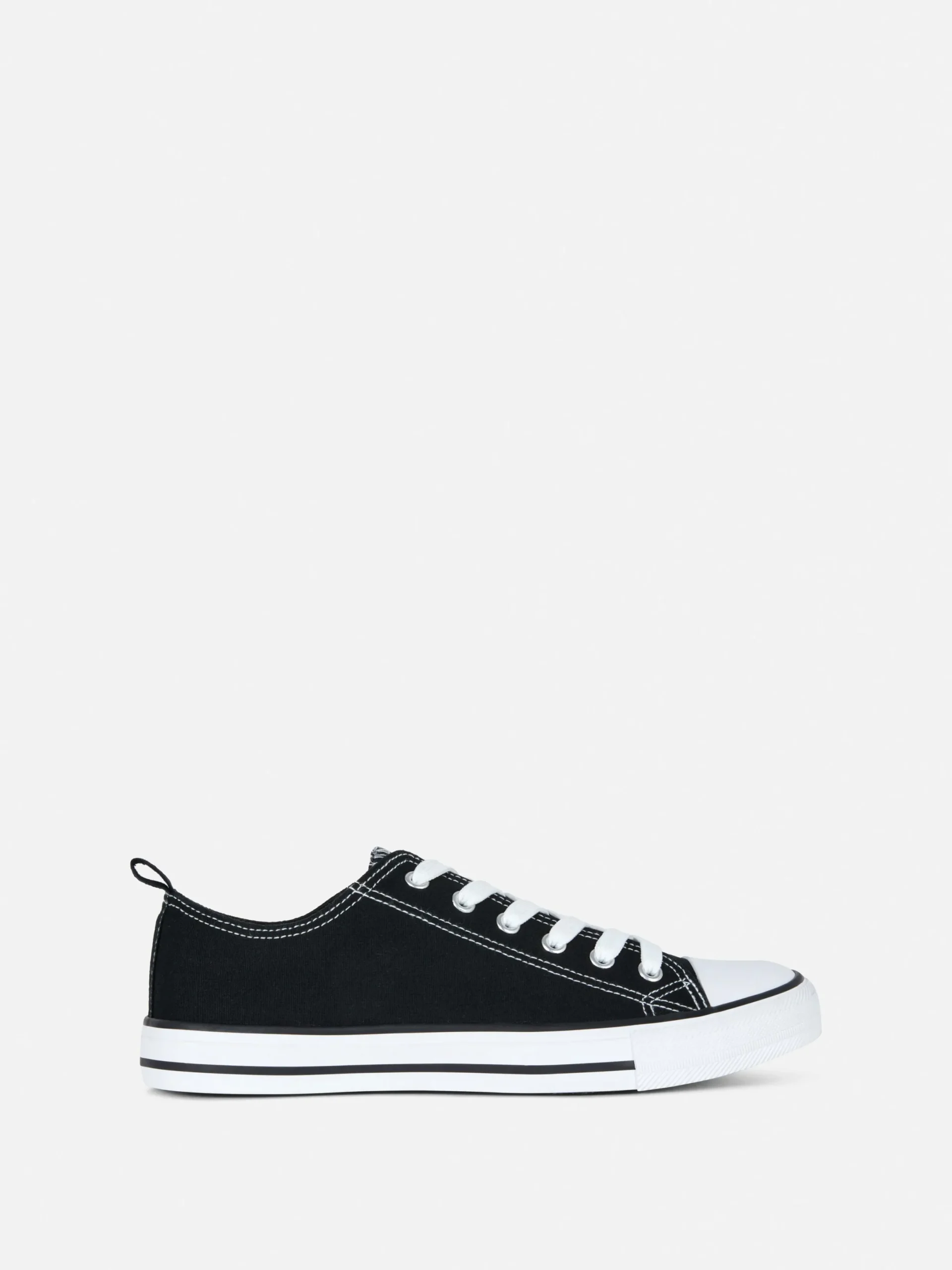 Baskets|Primark Baskets Basses Classiques En Toile Noir/Blanc