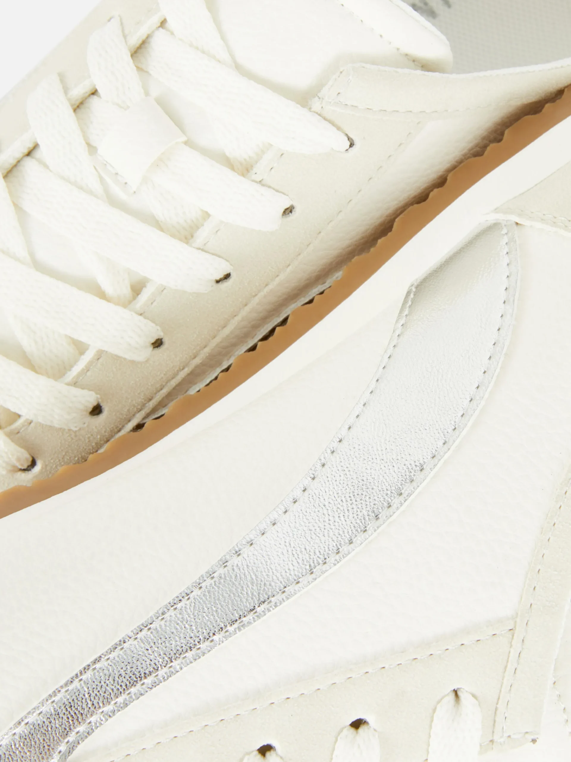 Baskets|Primark Baskets Basses De Tennis à Lacets Argent