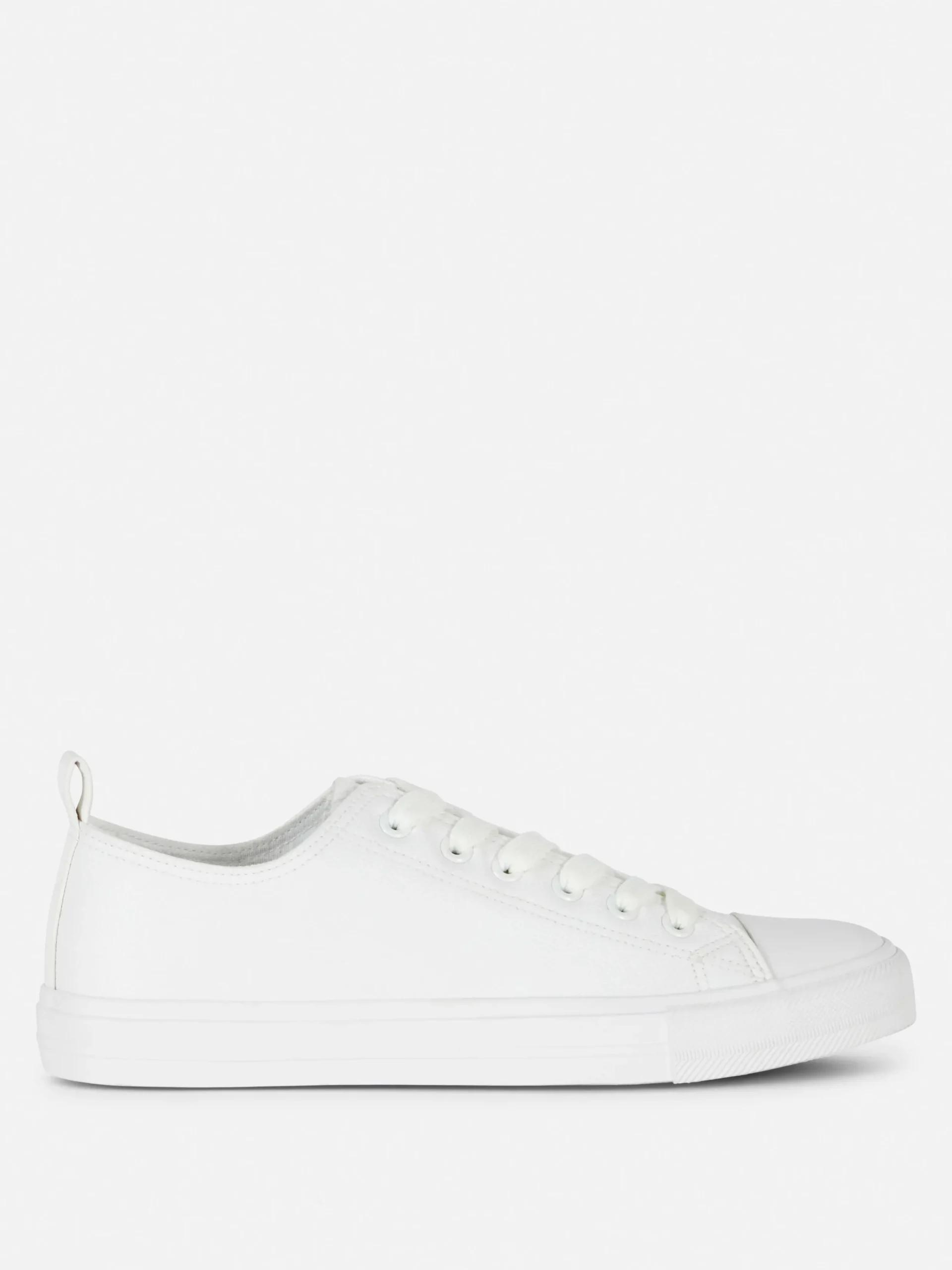 Baskets|Primark Baskets Basses En Simili Cuir Blanc