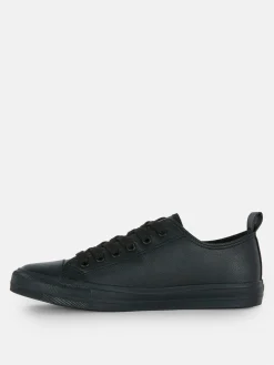 Baskets|Primark Baskets Basses En Simili Cuir Noir