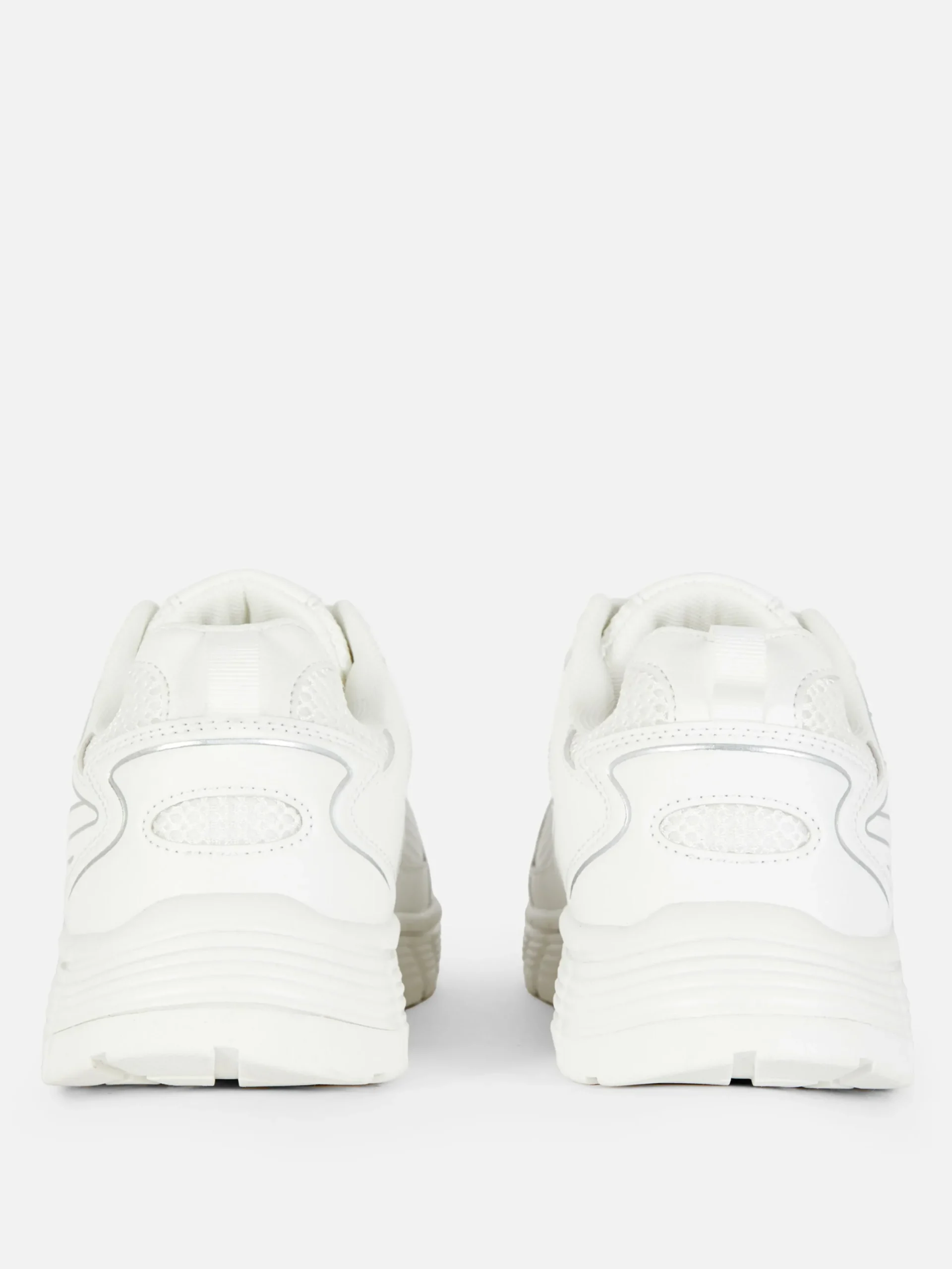 Baskets|Primark Baskets De Sport à Empiècements En Maille Blanc