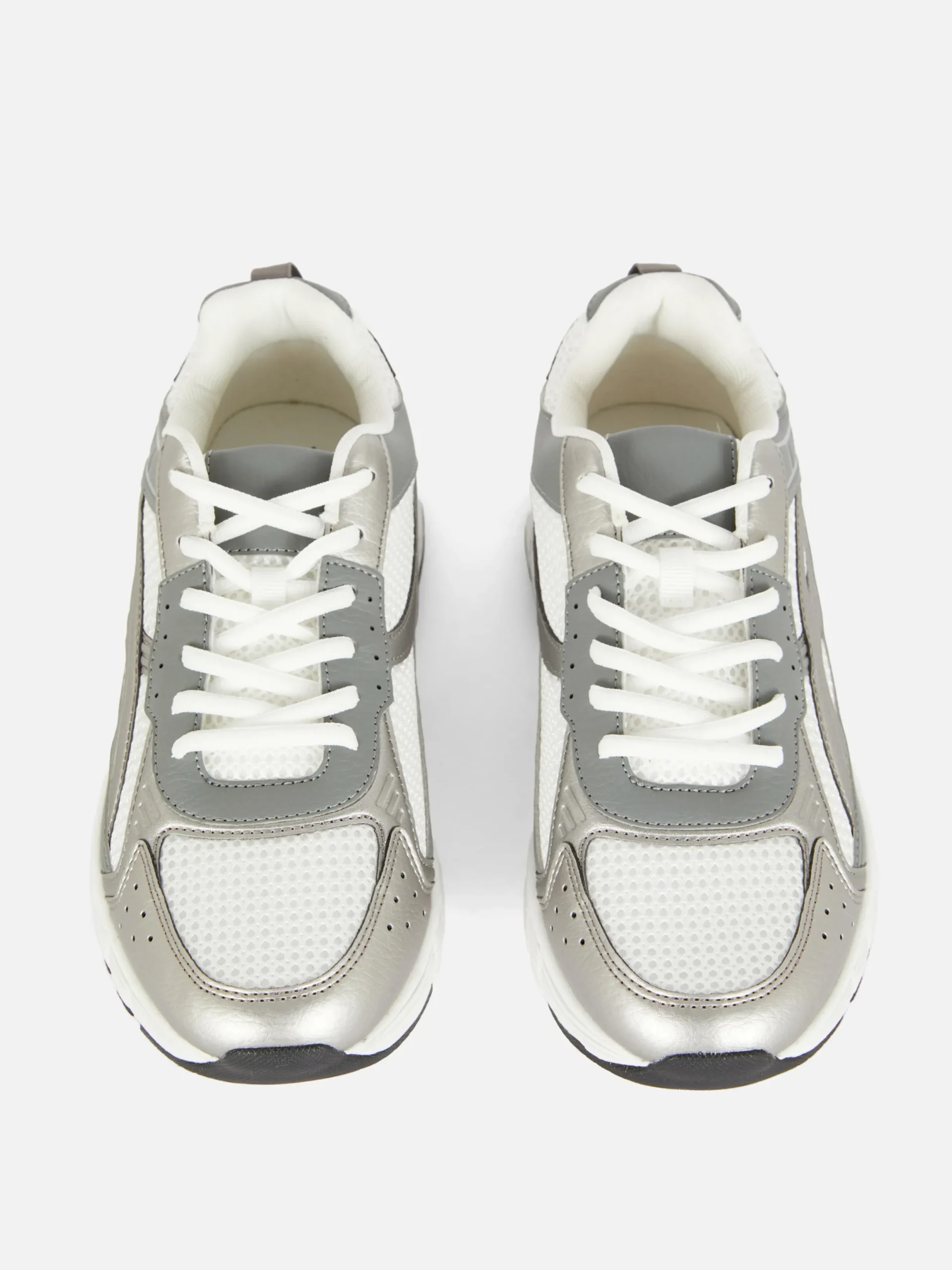 Baskets|Primark Baskets De Sport à Empiècements En Maille Gris