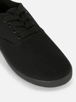 Baskets|Primark Baskets En Toile à Lacets Noir