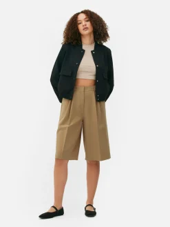 Shorts|Primark Bermuda Long Ajusté Camel