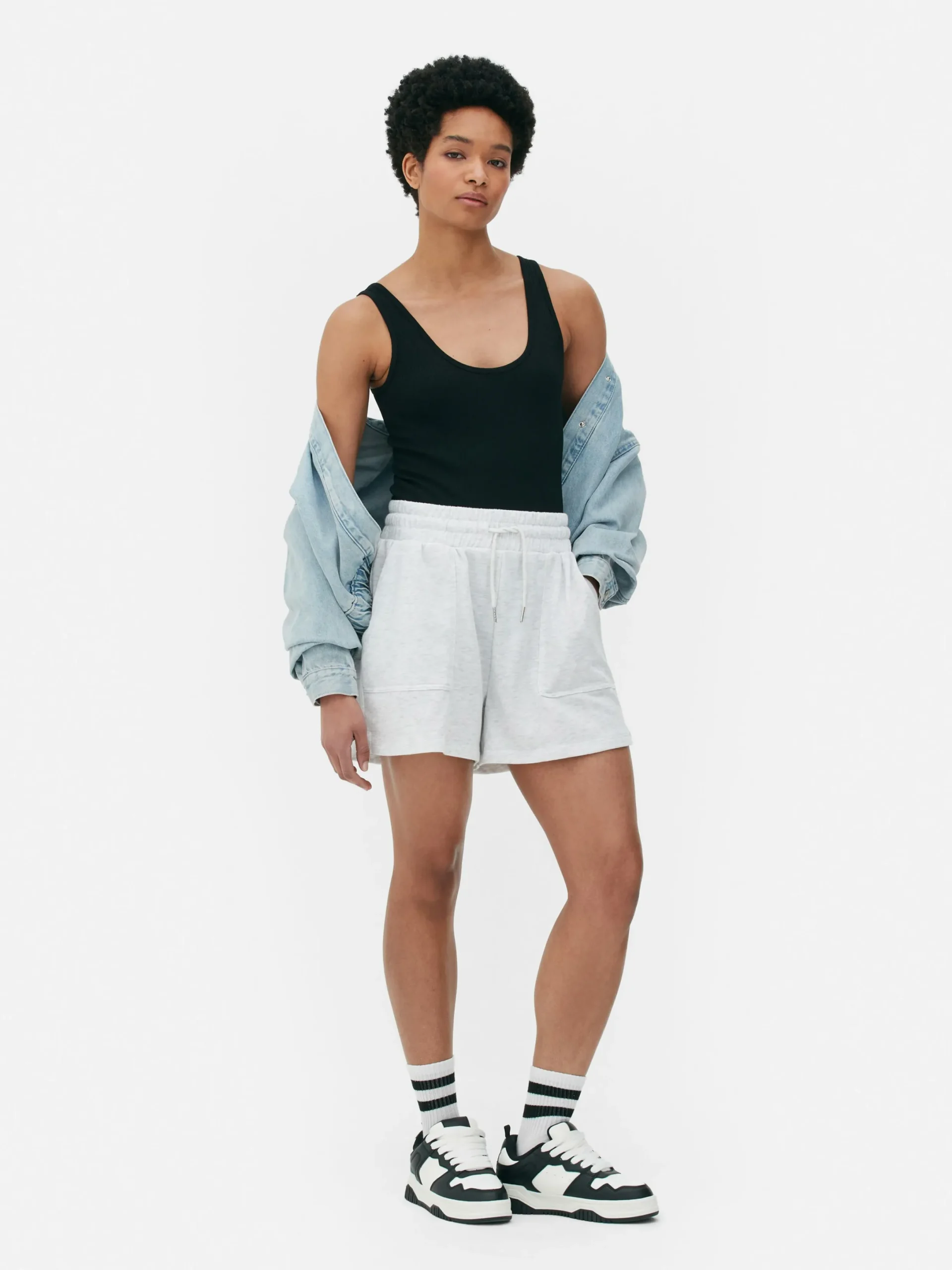 Hauts Et T-Shirts|Primark Body Côtelé Sans Coutures à Décolleté Noir