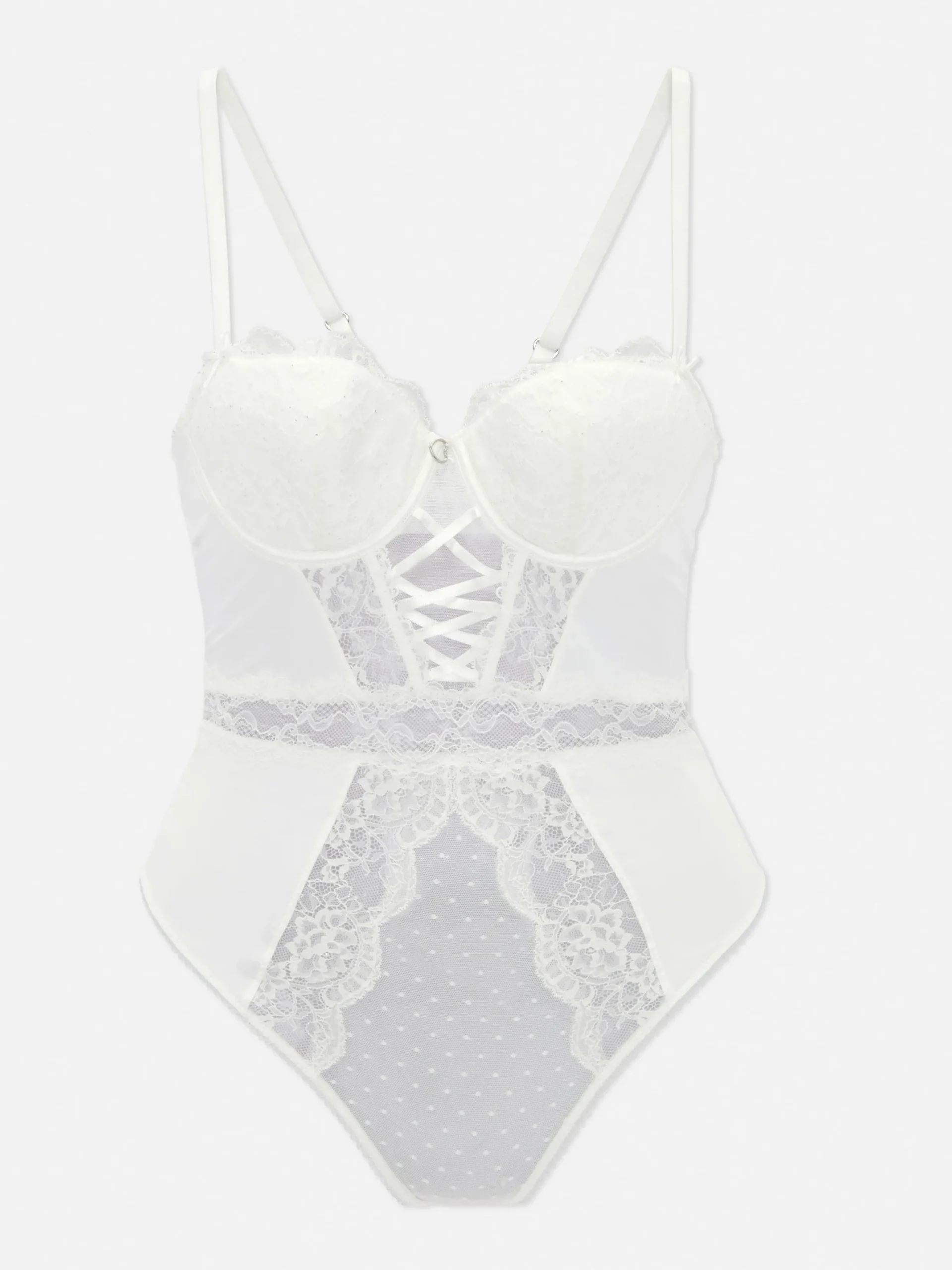 Ensembles Lingerie|Primark Body De Mariée En Dentelle à Bonnets Rembourrés Ivoire