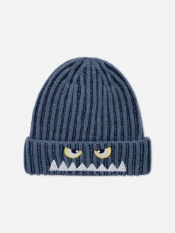 Chapeaux, Gants Et Écharpes|Primark Bonnet En Maille Brodée Bleu