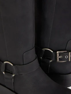 Bottes|Primark Bottes De Motard à Bout Carré Noir
