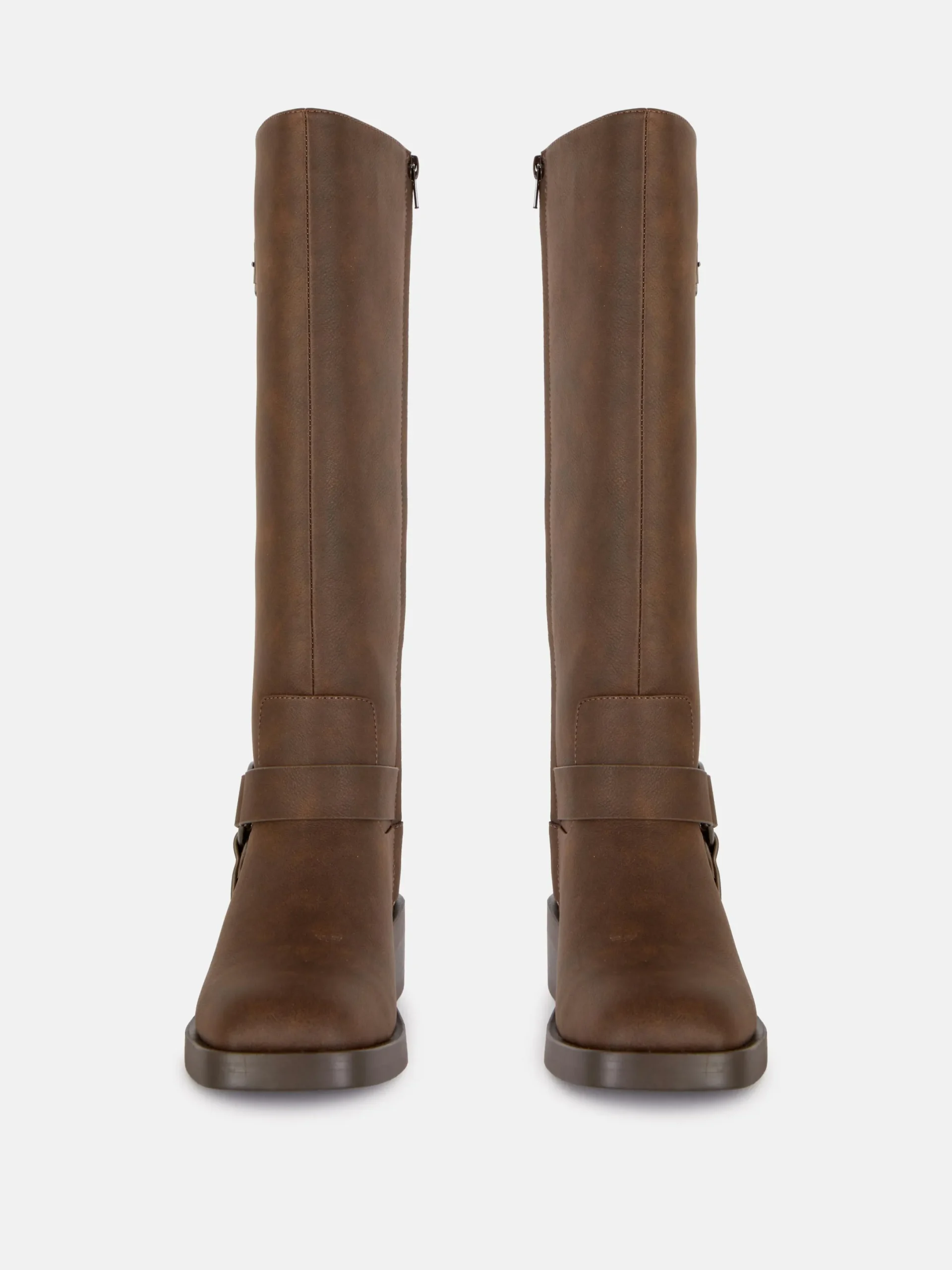 Bottes|Primark Bottes De Motard à Bout Carré Chocolat