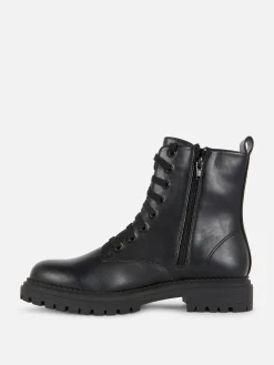 Bottes|Primark Bottes De Motard à Lacets Noir