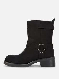 Bottes|Primark Bottes De Motard En Suédine Noir