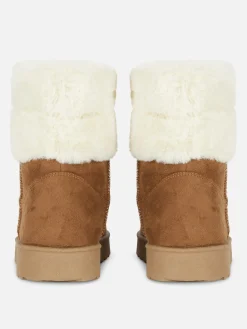 Bottes|Primark Bottes Doublées En Fausse Fourrure Fauve