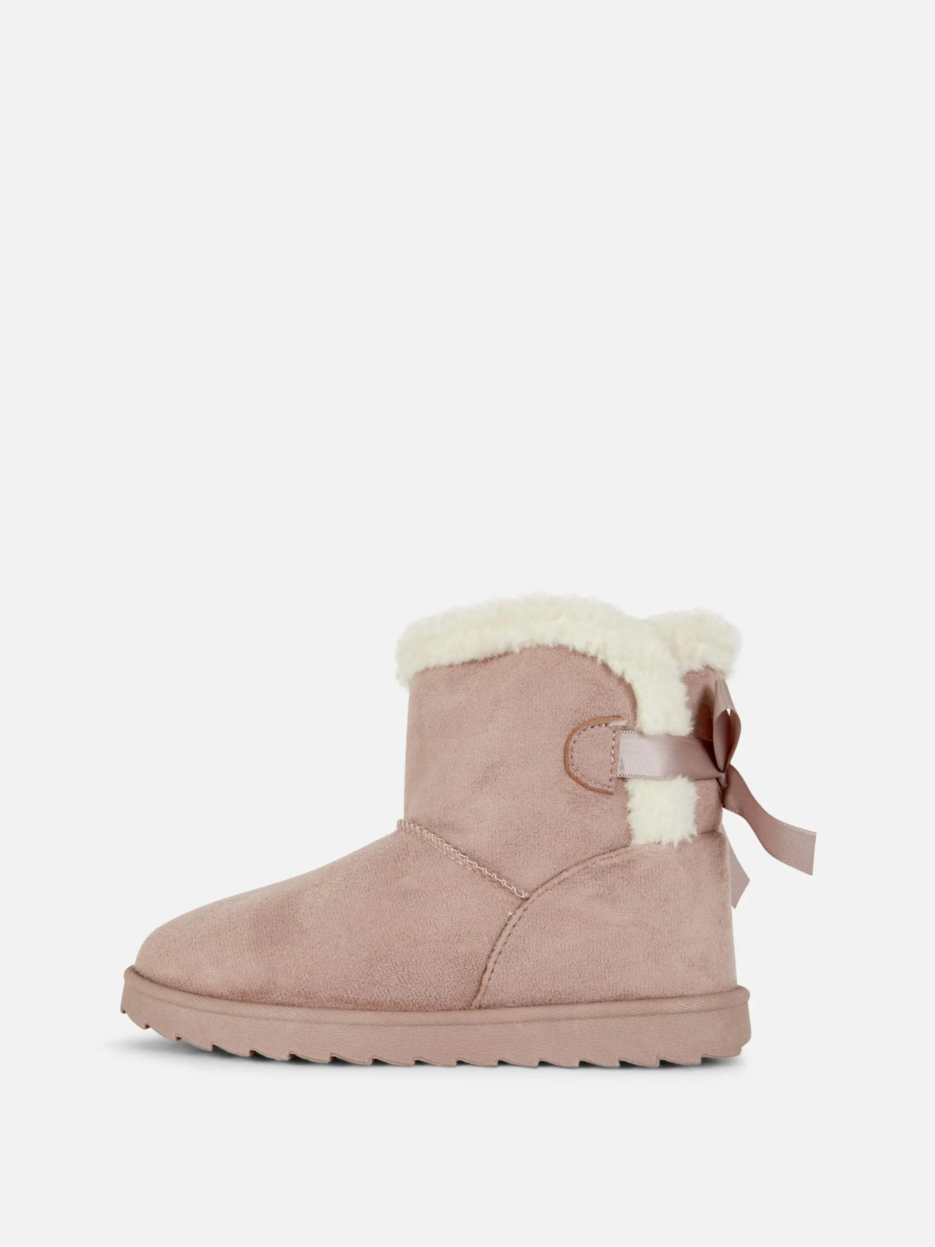 Bottes Et Bottes En Caoutchouc|Primark Bottines à Doublure Duveteuse Et Nœud Au Dos Rose