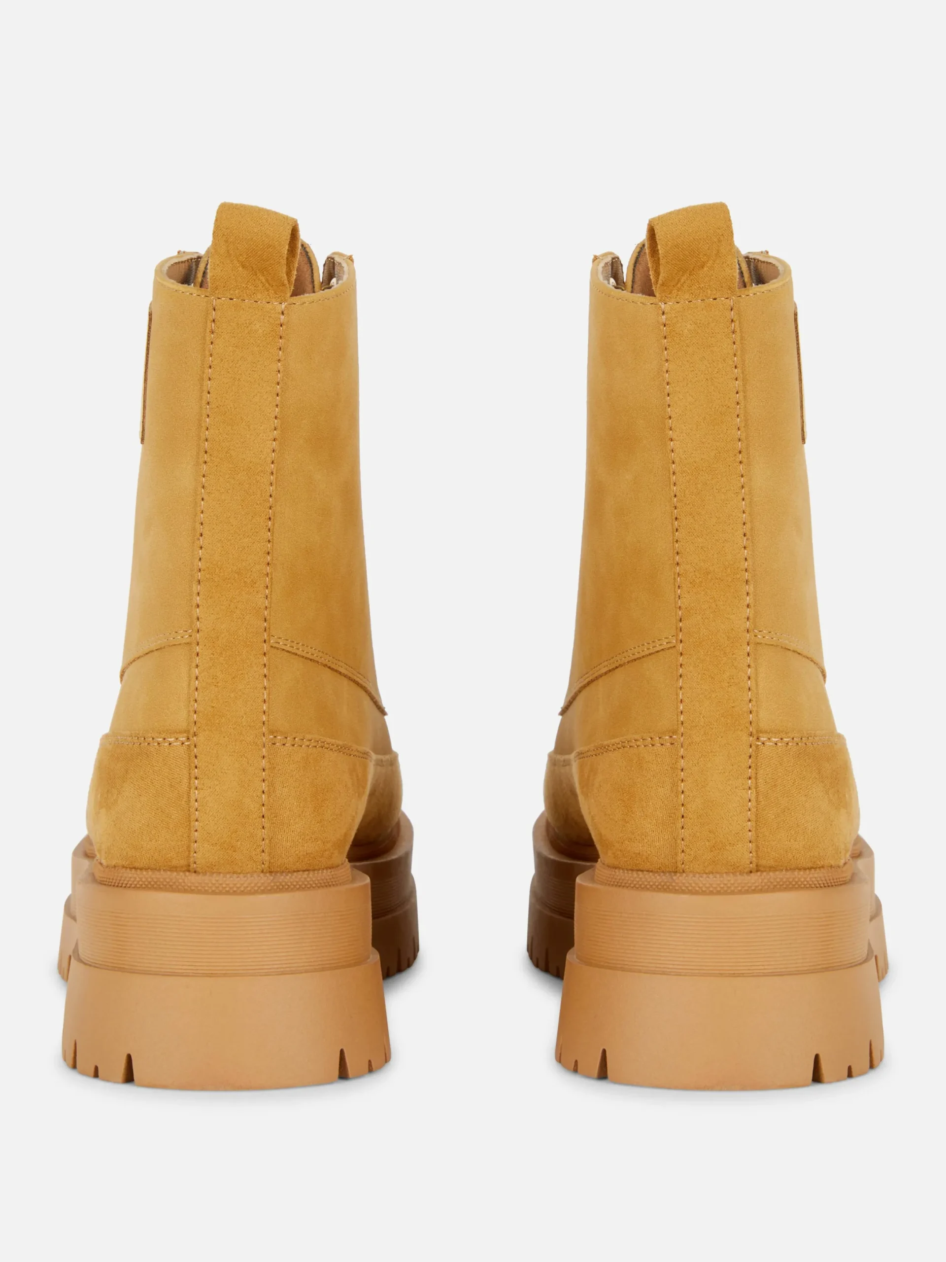 Bottes|Primark Bottines à Lacets Et Semelle En Gomme Beige