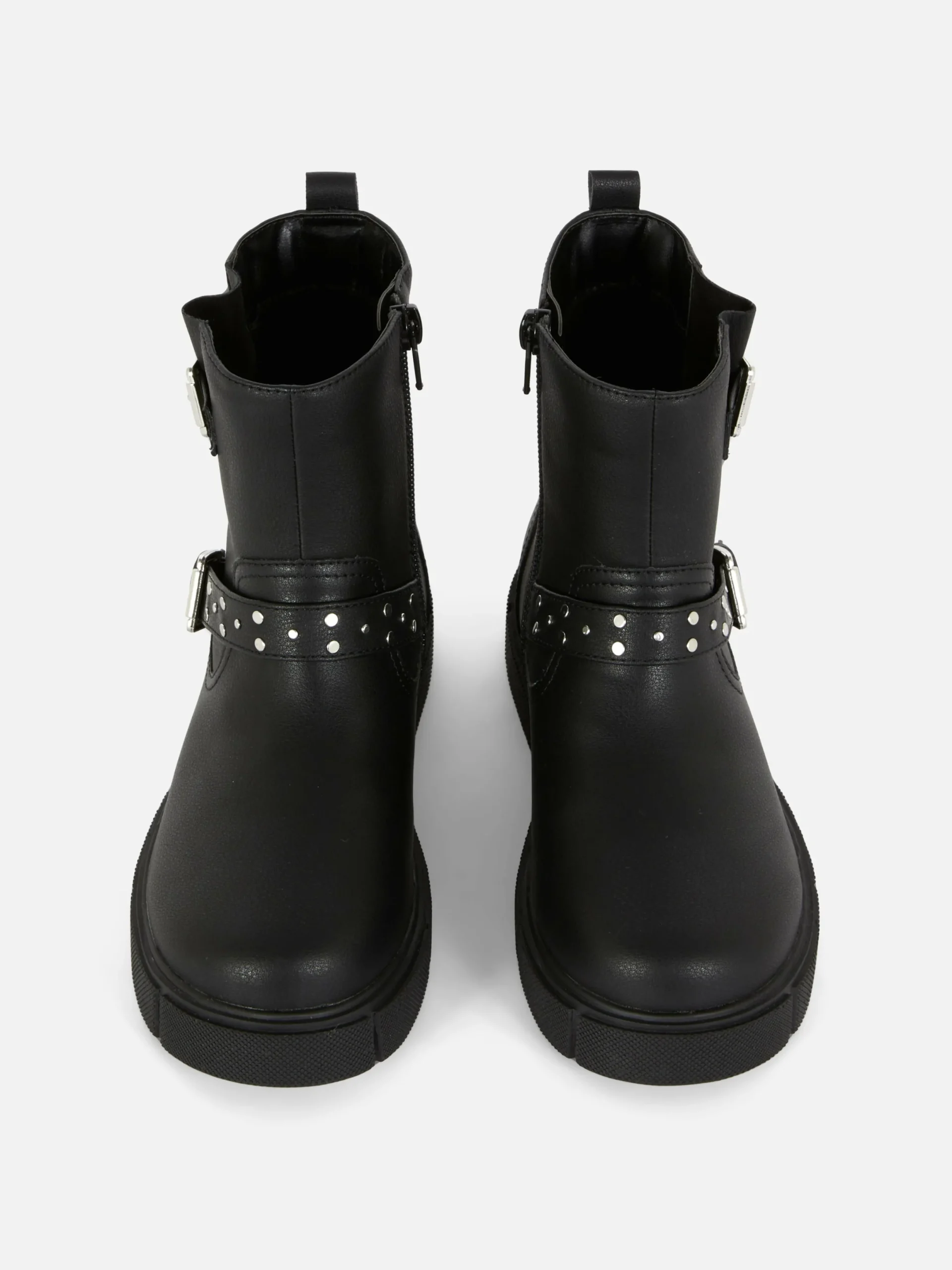 Bottes Et Bottes En Caoutchouc|Primark Bottines Avec Bride à Boucle Noir