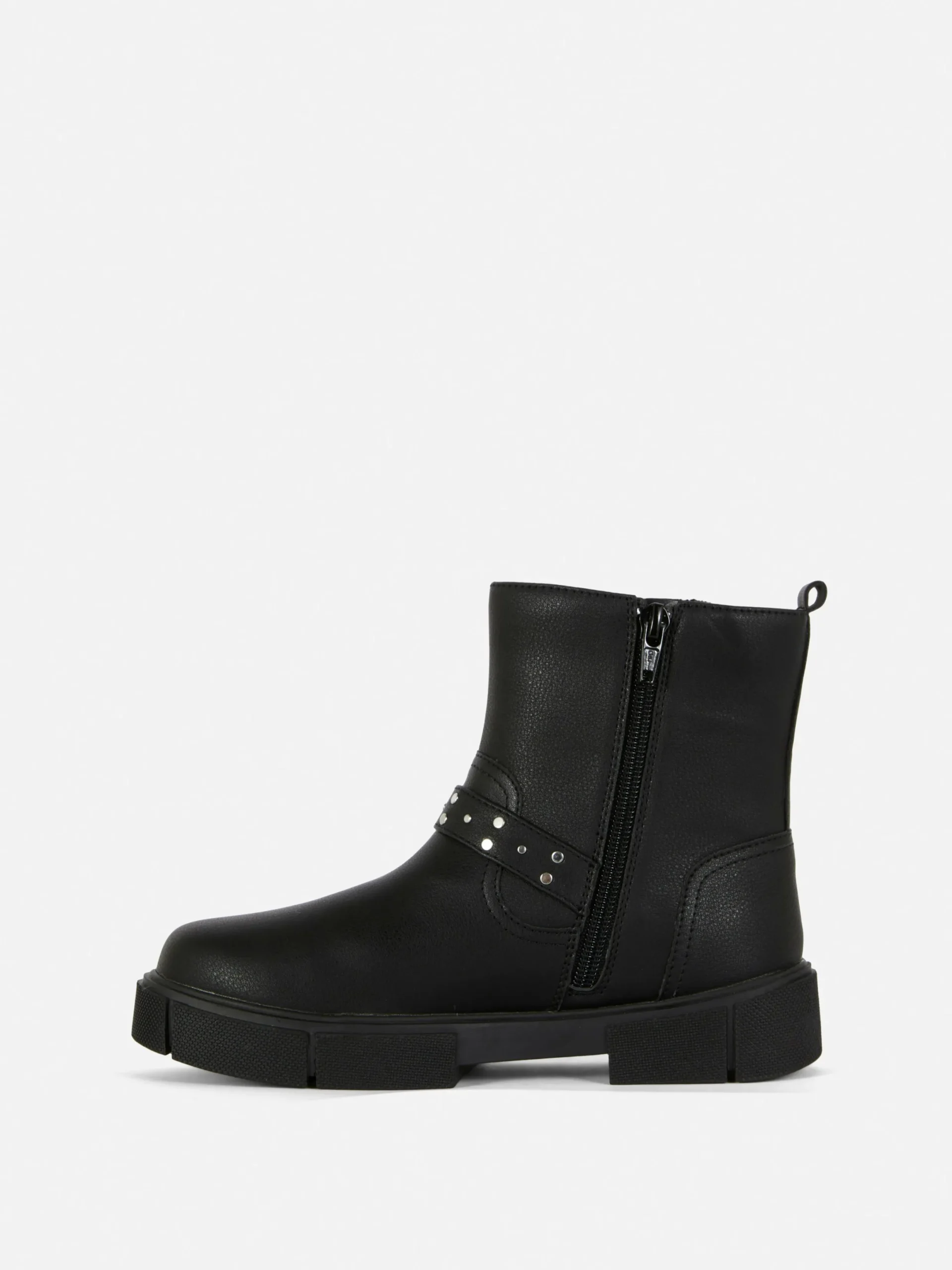 Bottes Et Bottes En Caoutchouc|Primark Bottines Avec Bride à Boucle Noir