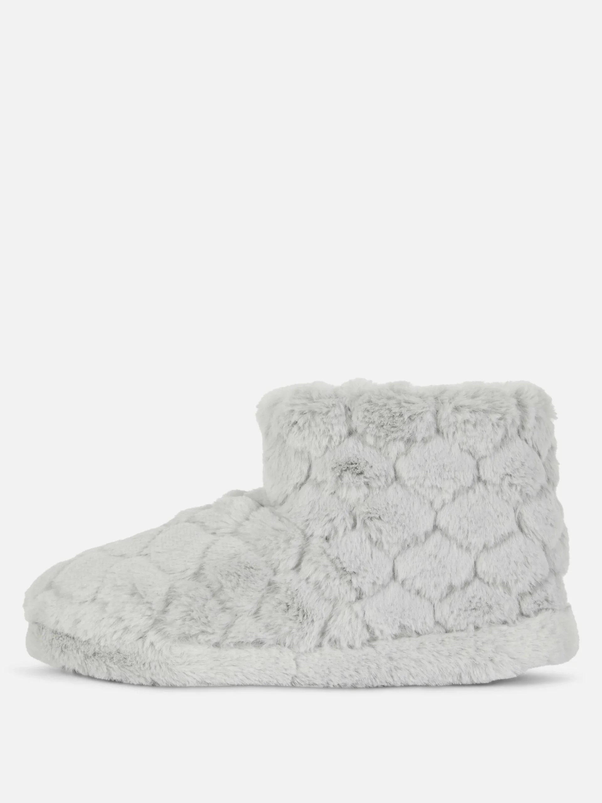 Chaussons|Primark Bottines Duveteuses à Pompons Gris