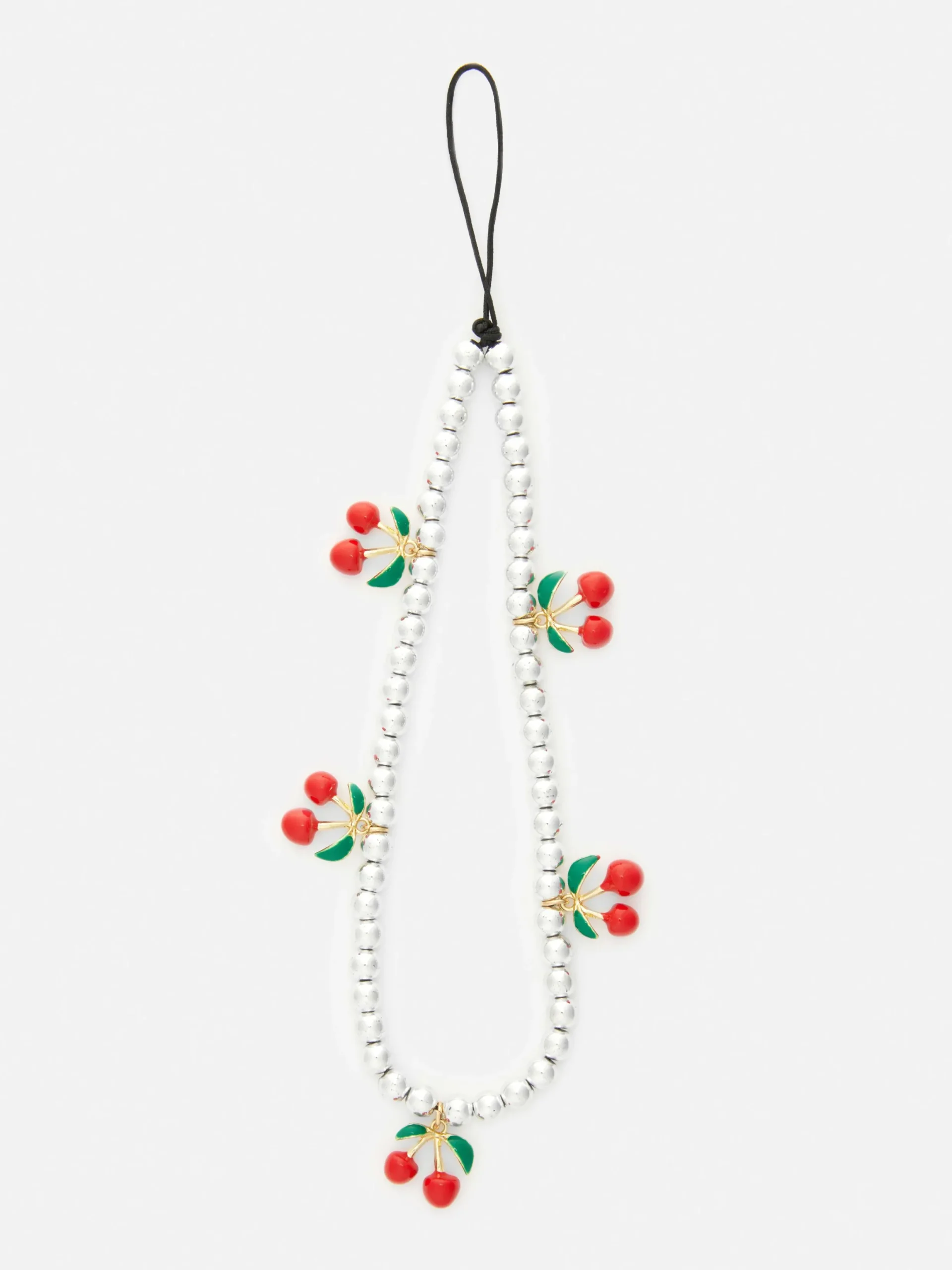Coques De Téléphone|Primark Breloque De Téléphone Cerise à Perles Argent