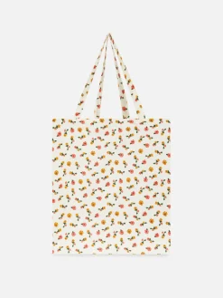 Accessoires Voyages|Primark Cabas à Fleurs Blanc