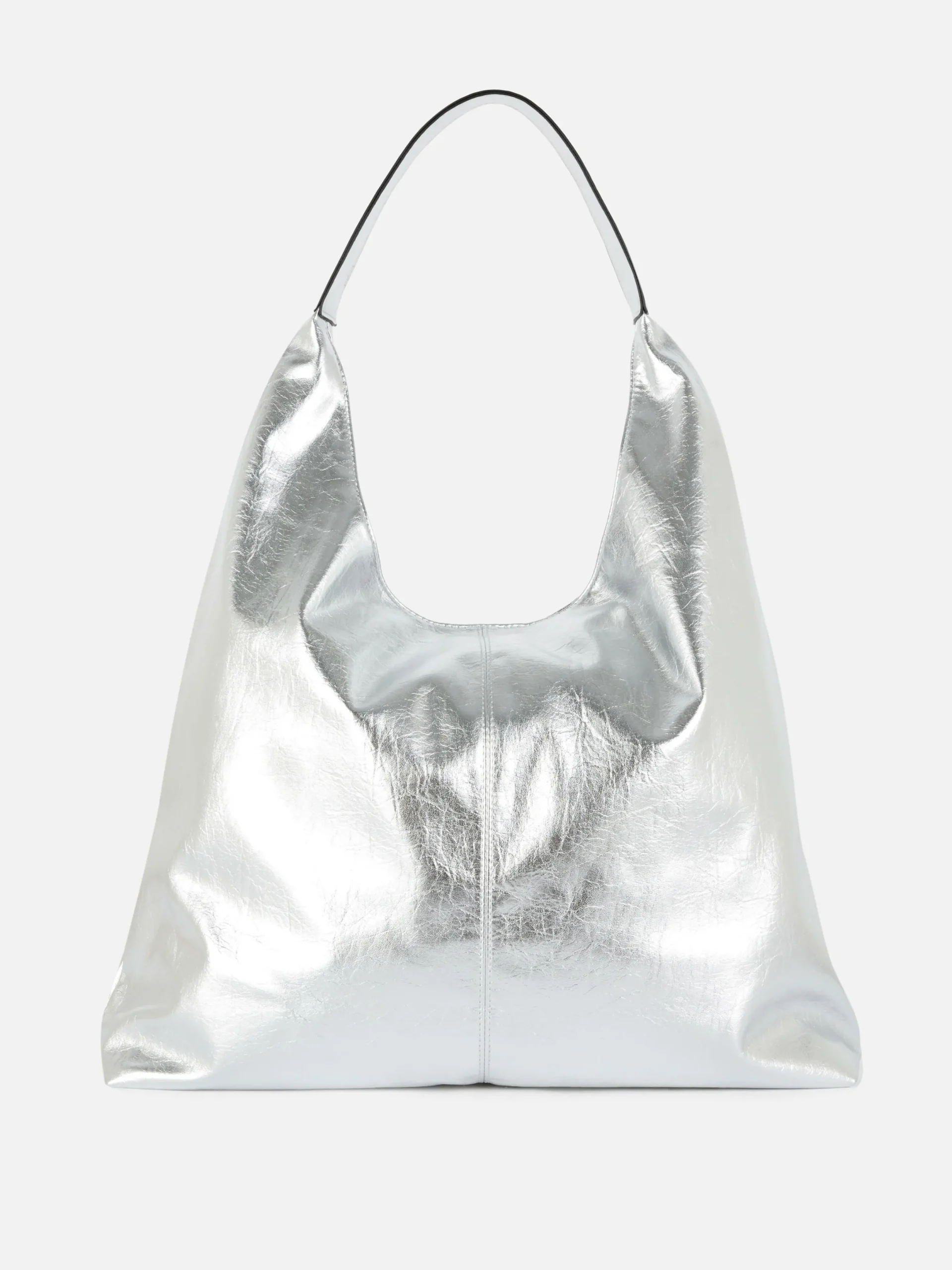 Sacs Et Porte-Monnaie|Primark Cabas En Simili Cuir Métallisé Argent