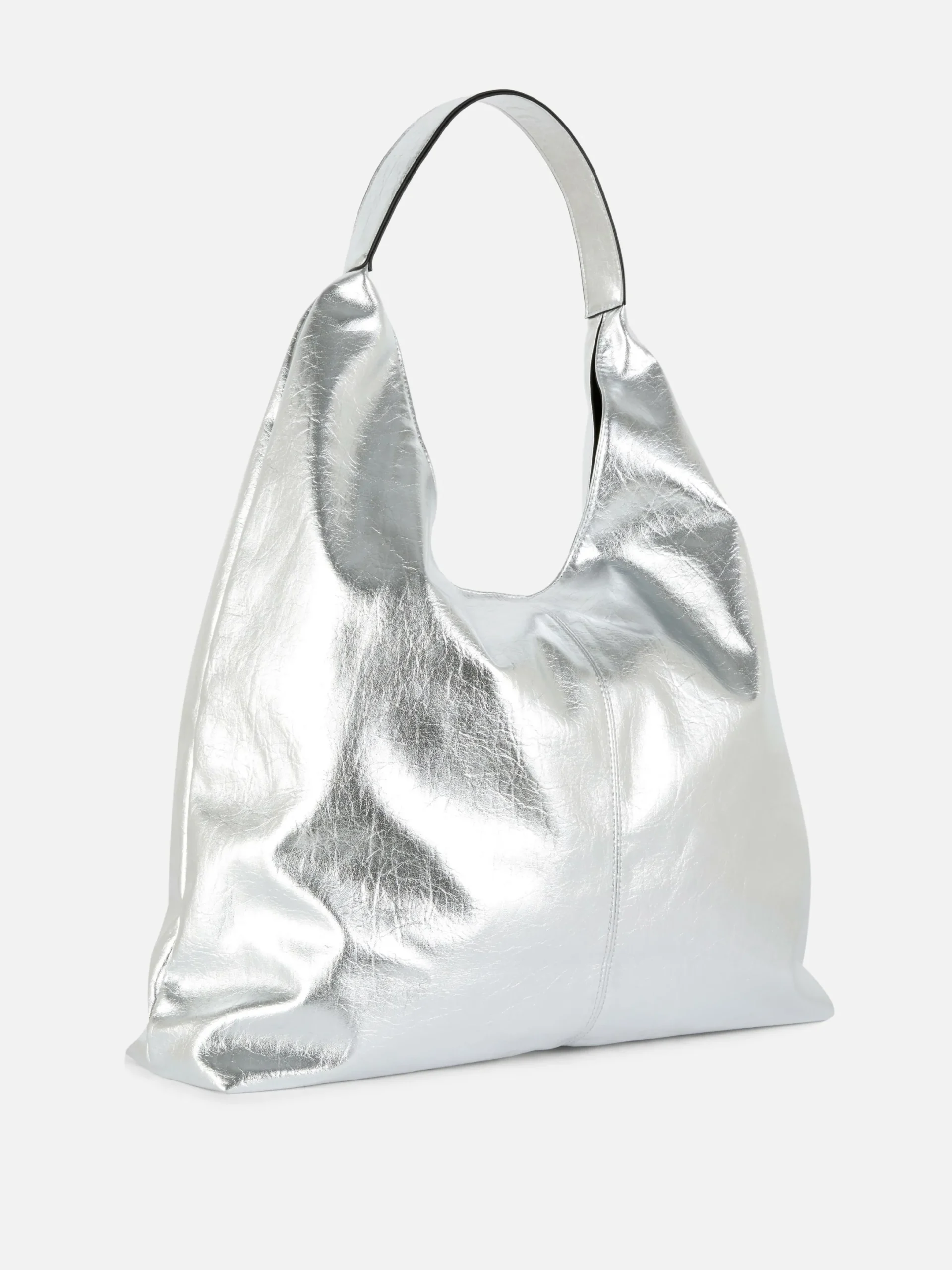 Sacs Et Porte-Monnaie|Primark Cabas En Simili Cuir Métallisé Argent