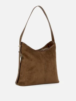 Sacs Et Porte-Monnaie|Primark Cabas Large En Suédine Chocolat