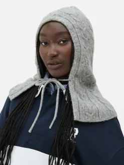 Chapeaux, Gants Et Écharpes|Primark Capuche En Maille Torsadée Rita Ora Gris foncé