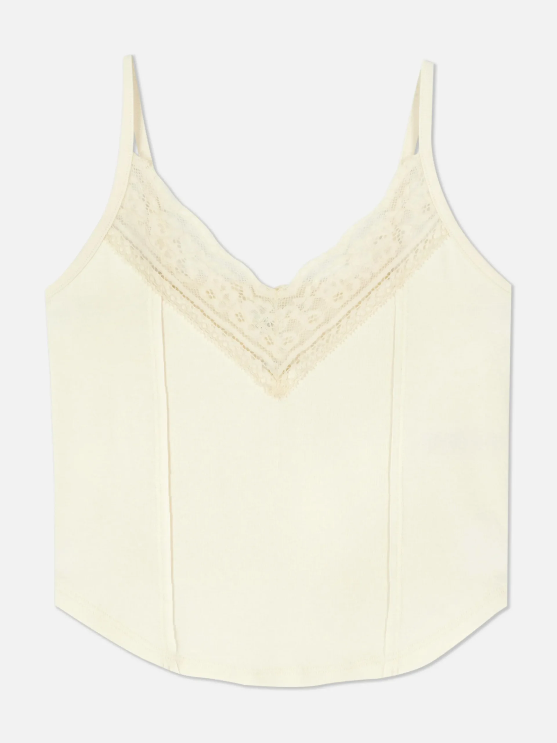 Hauts Et T-Shirts|Primark Caraco Court à Finitions En Dentelle Rita Ora Ivoire