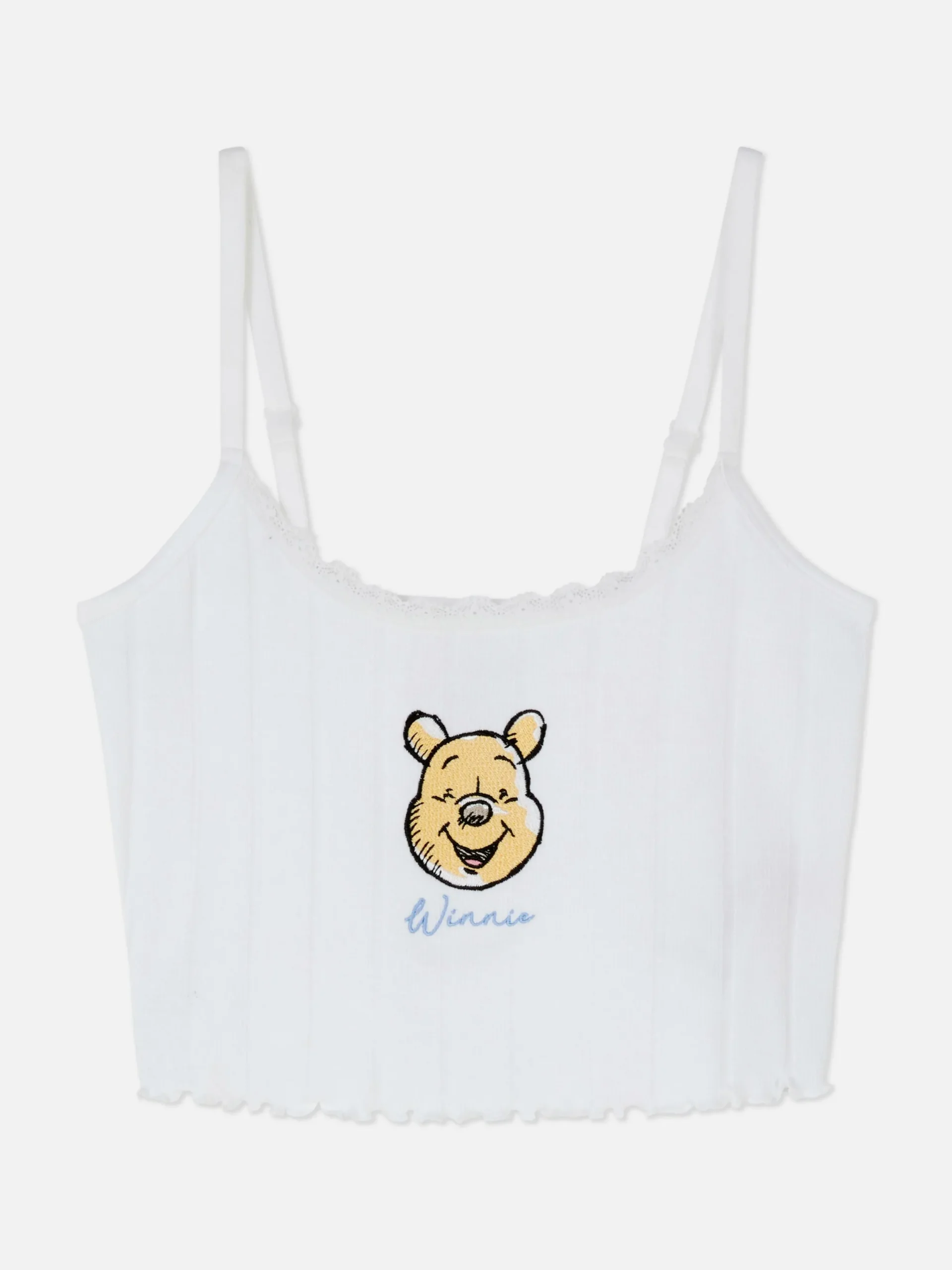 Hauts De Pyjama|Primark Caraco De Pyjama Côtelé Disney Winnie L'ourson Blanc