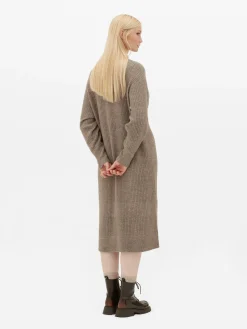Pulls Et Gilets|Primark Cardigan Long Côtelé Taupe