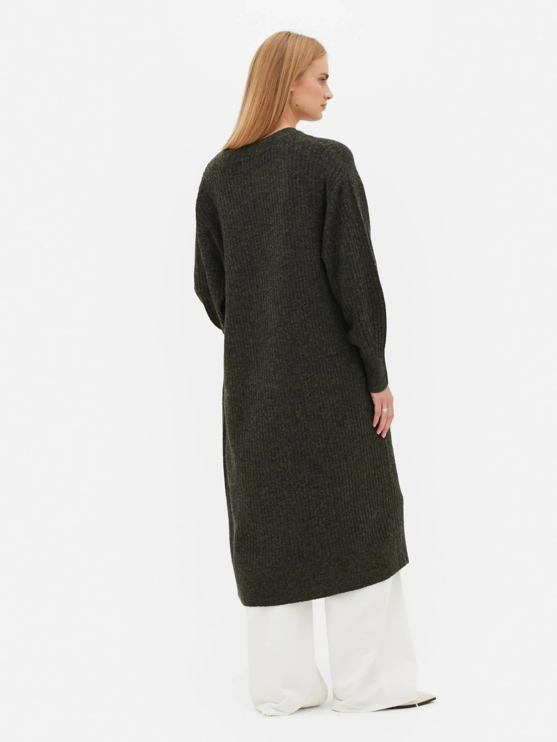 Pulls Et Gilets|Primark Cardigan Long Côtelé Anthracite