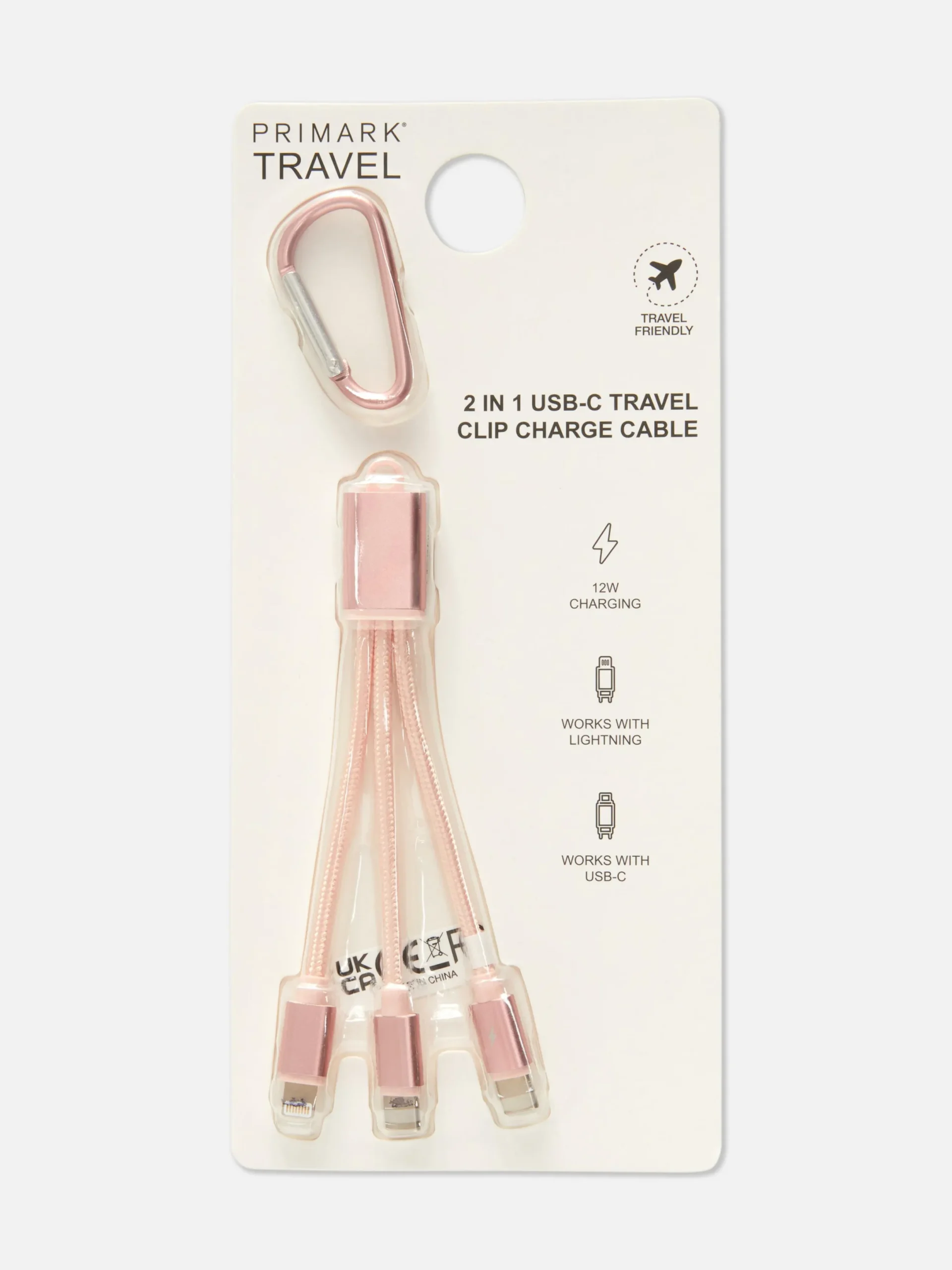 Chargeurs|Primark Câble De Chargeur 2-en-1 Rose