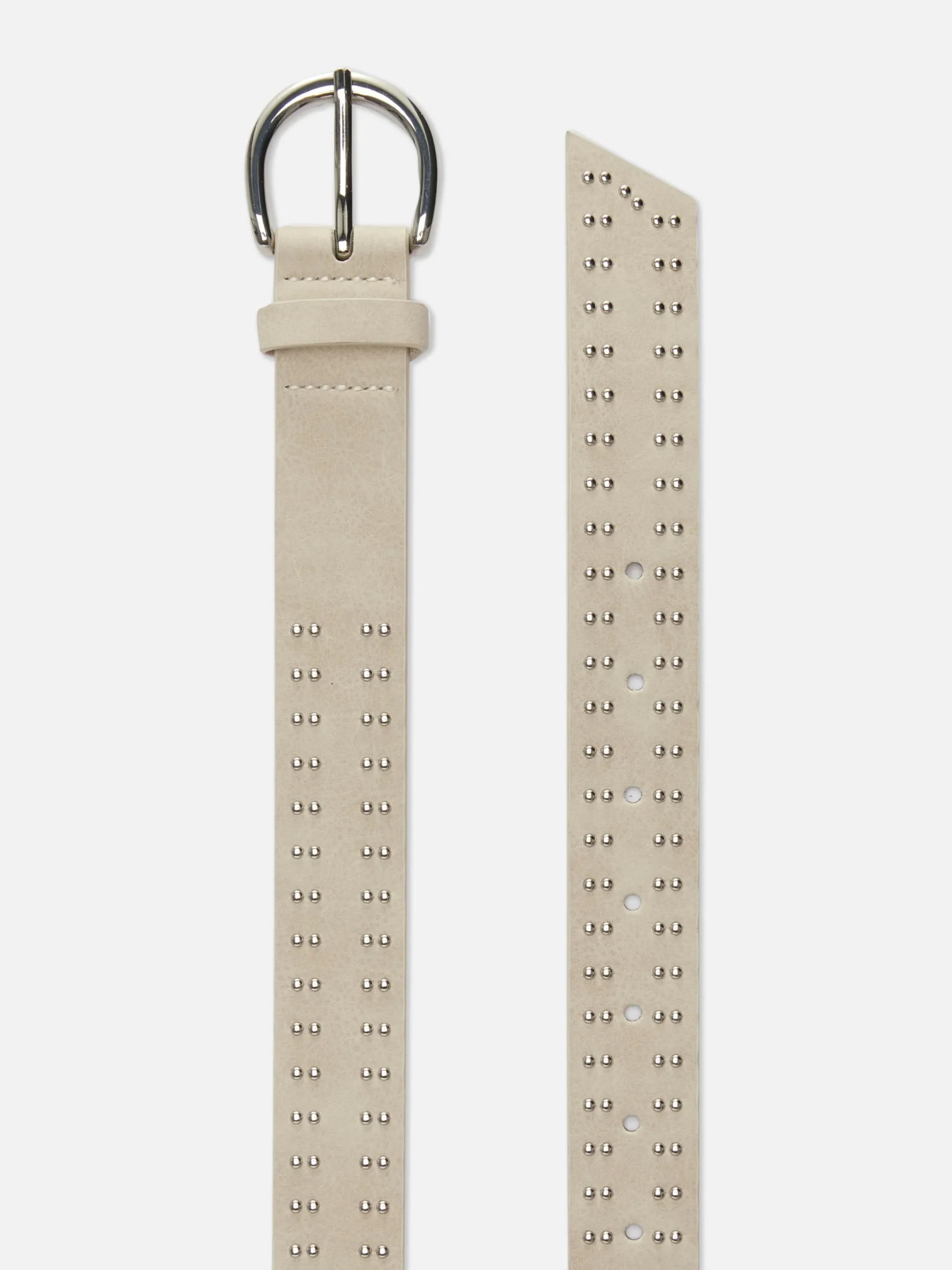 Ceintures|Primark Ceinture à Boucle Cloutée Écru