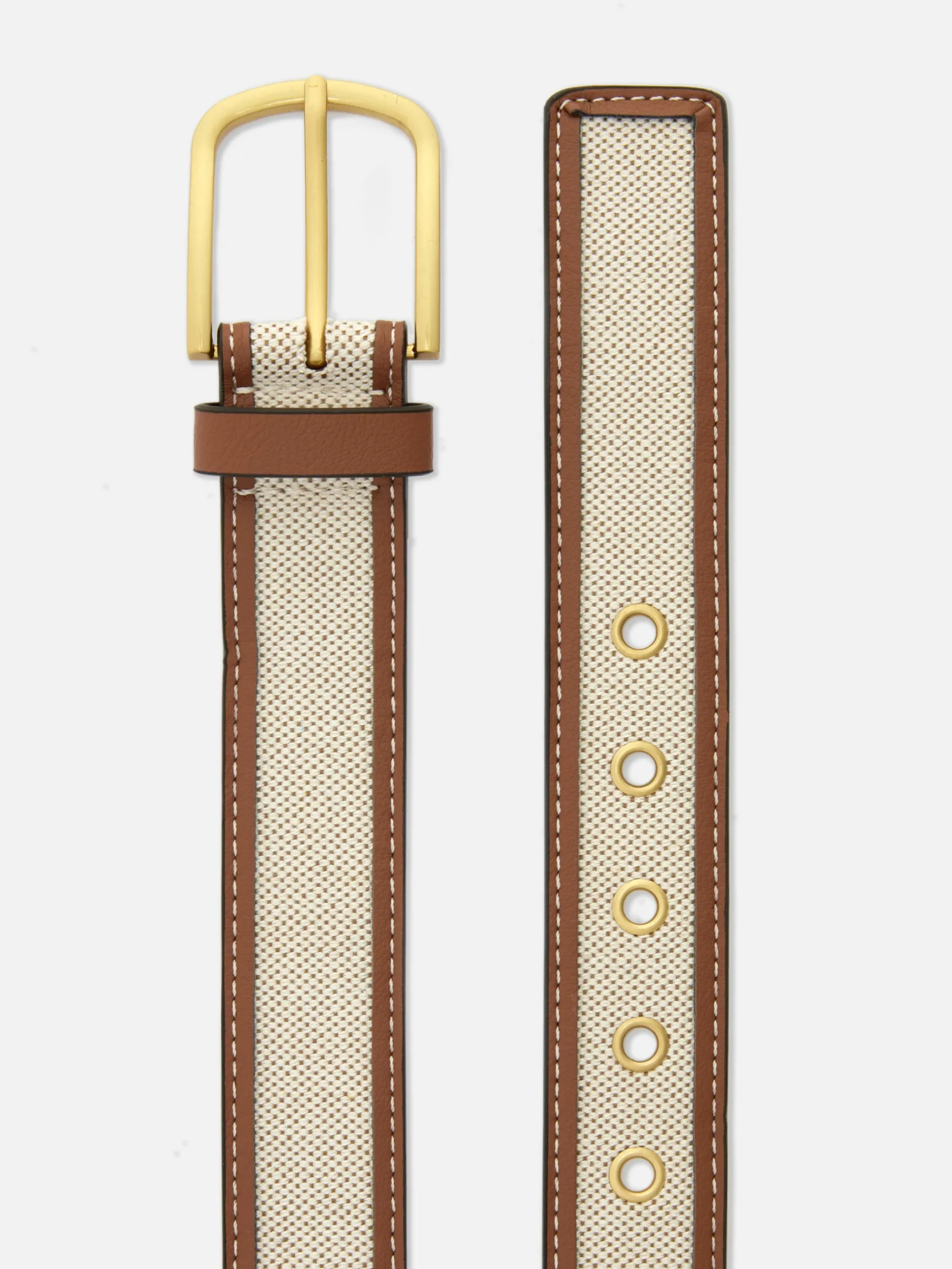 Ceintures|Primark Ceinture Texturée Bicolore Fauve