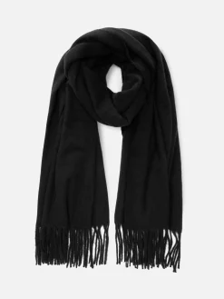 Chapeaux, Gants Et Écharpes|Primark Écharpe Bordée De Pampilles Essential Noir